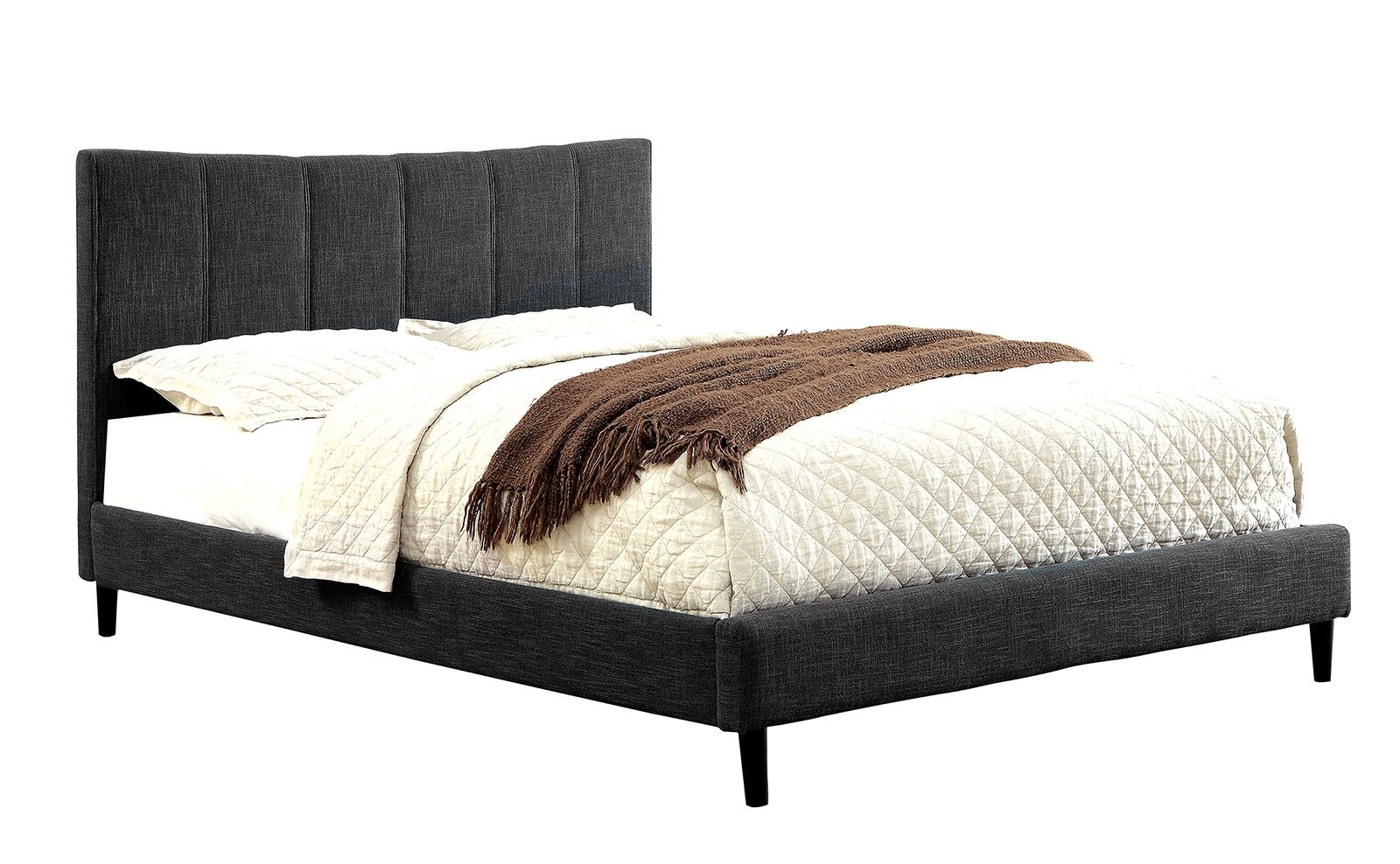 Ennis Fabric/Wood Platfrom Bed