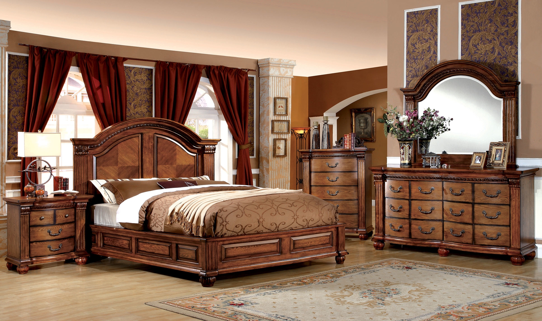 Bellagrand Wood Platform Bedroom Set