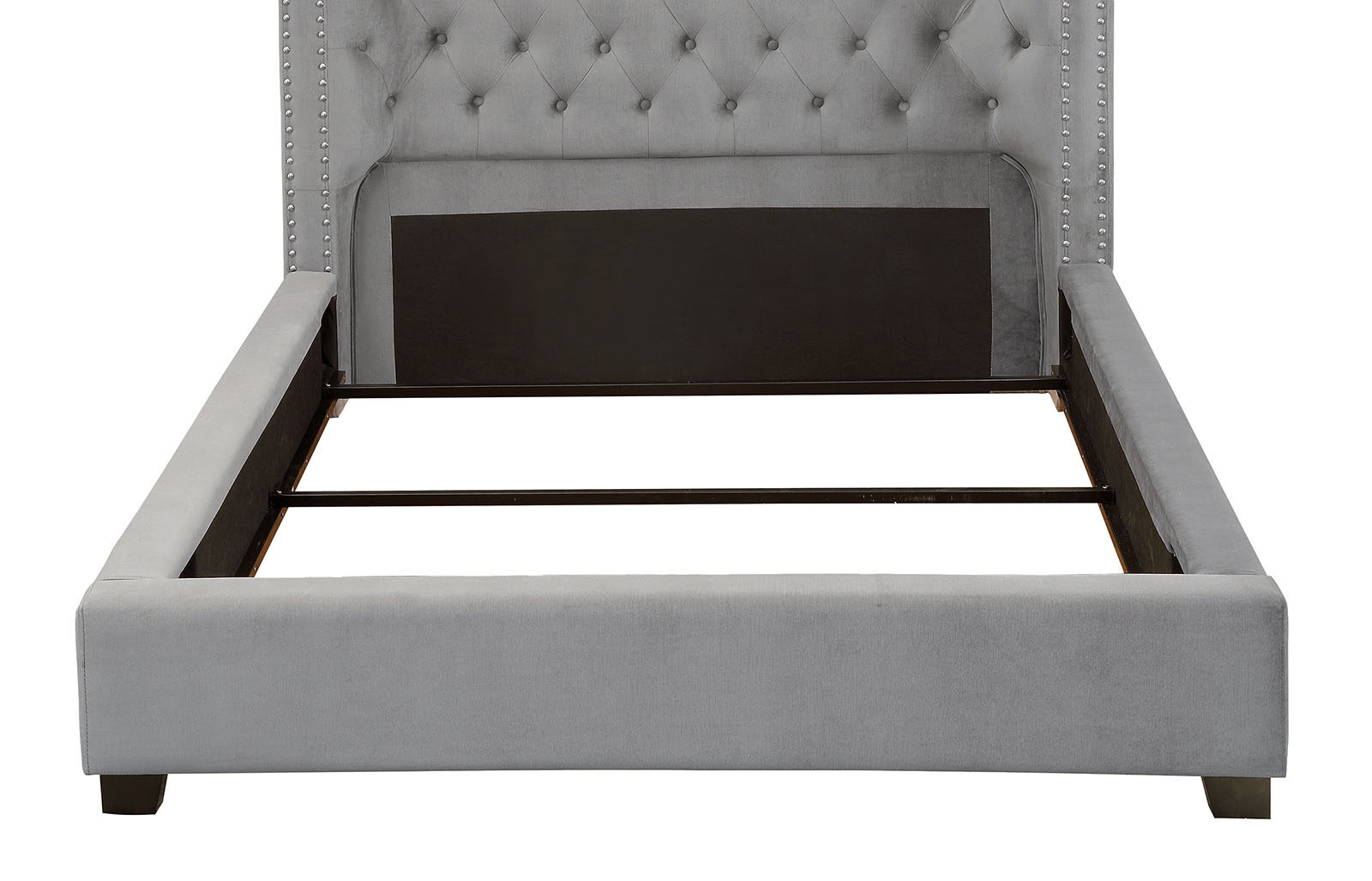 Cayla Fabric/Wood Tufted Platform Bed