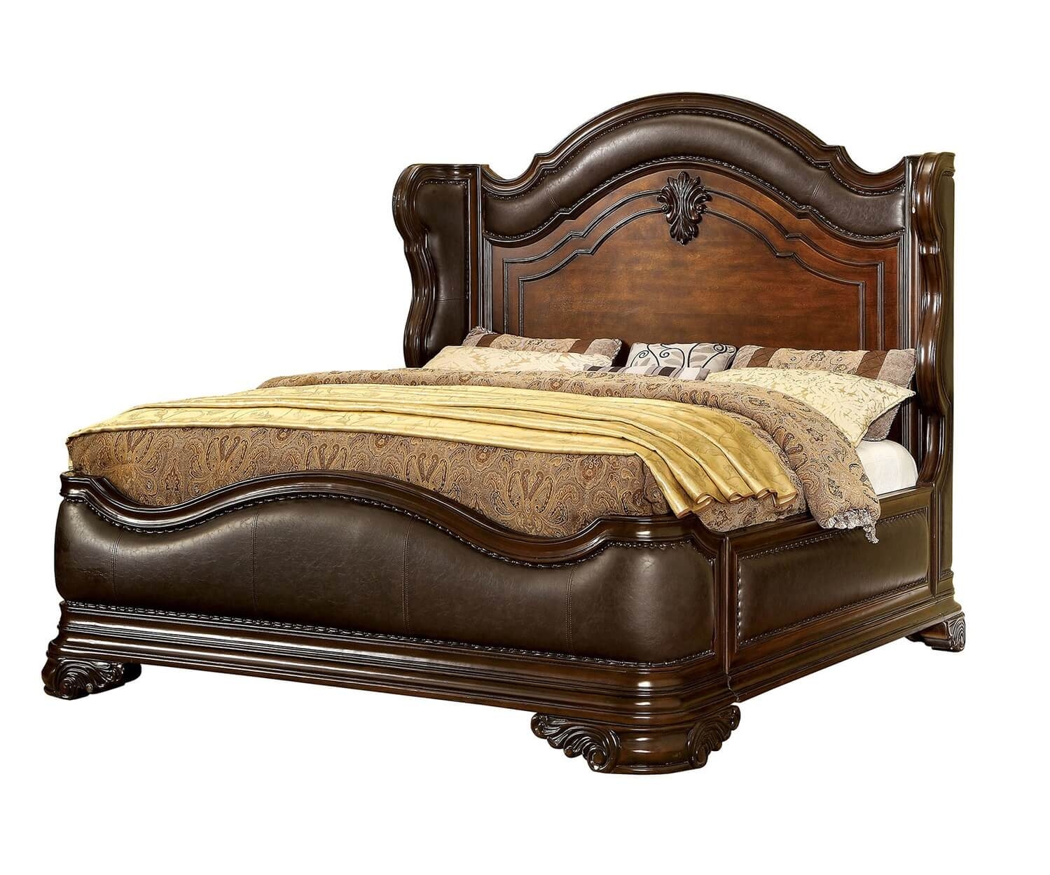 Arcturus Leatherette/Wood Panel Bedroom Set