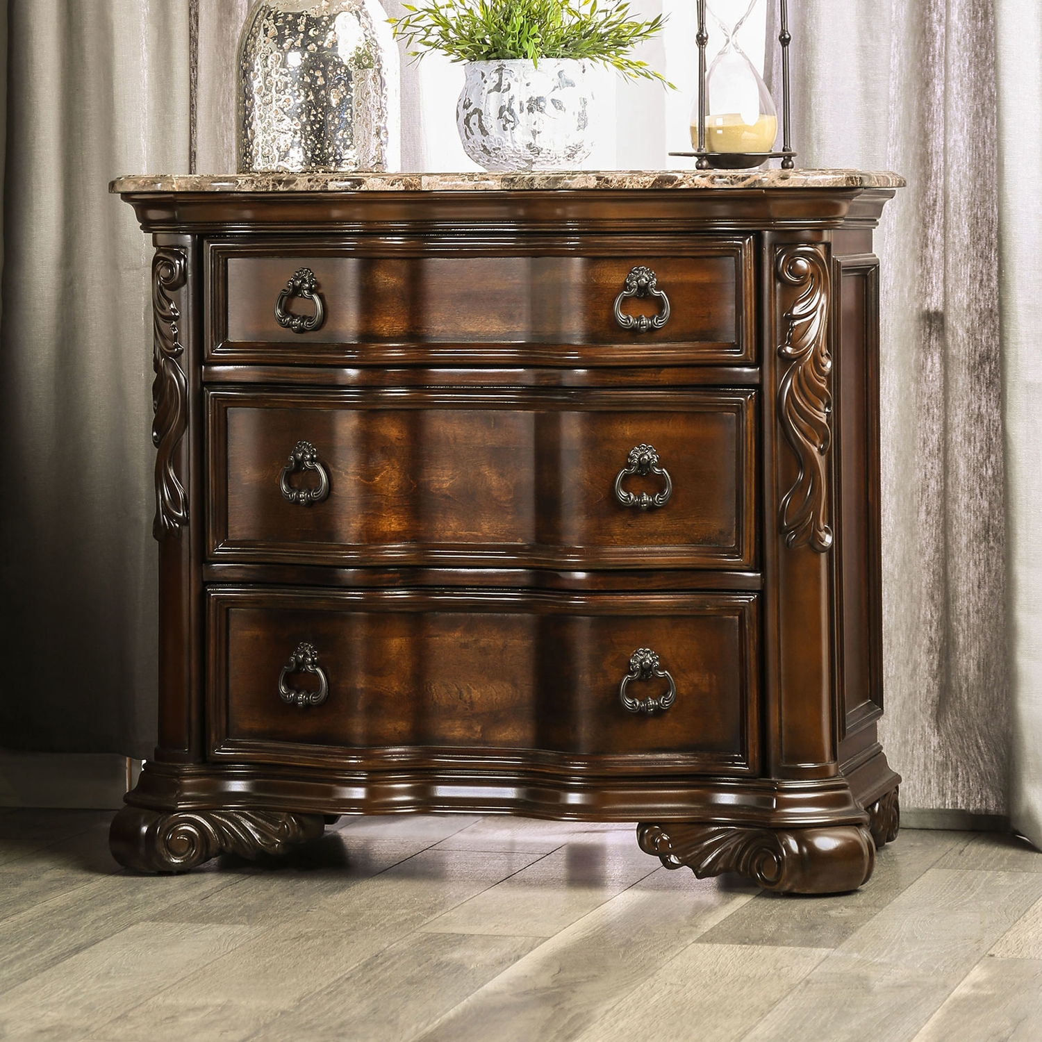 Arcturus Leatherette/Wood Panel Bedroom Set
