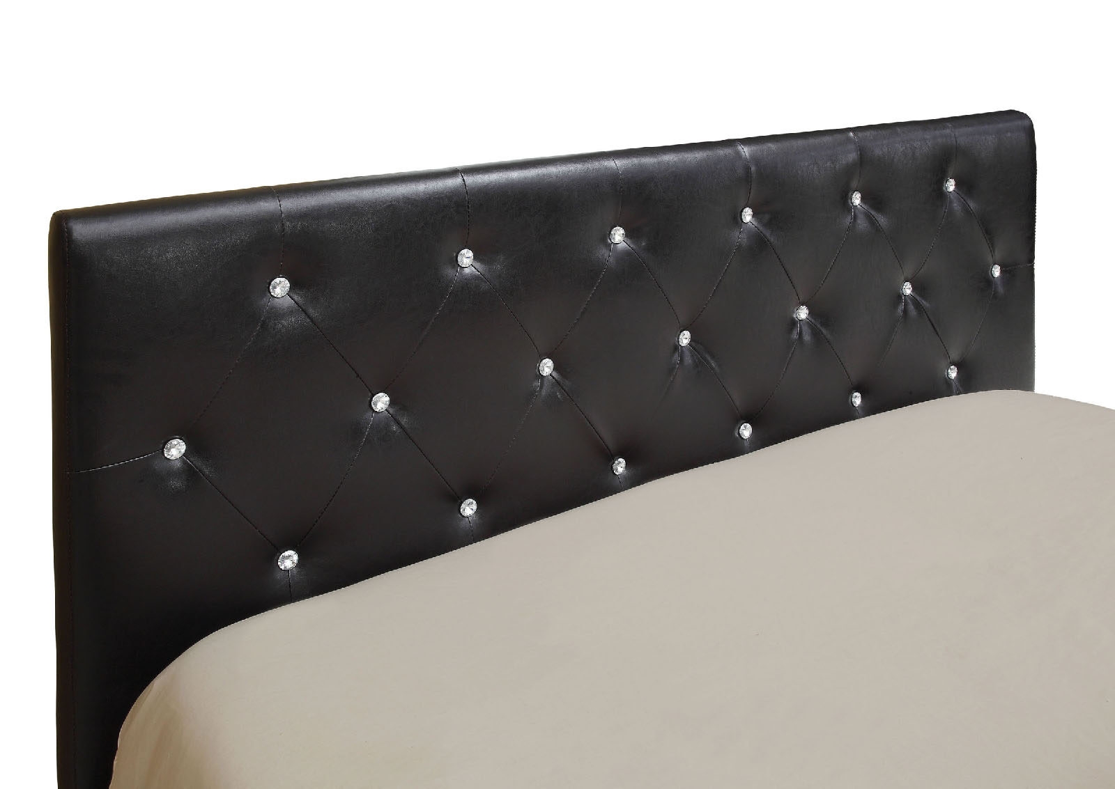 Velen Fabric/Leatherette/Wood Platform Tufted Bed