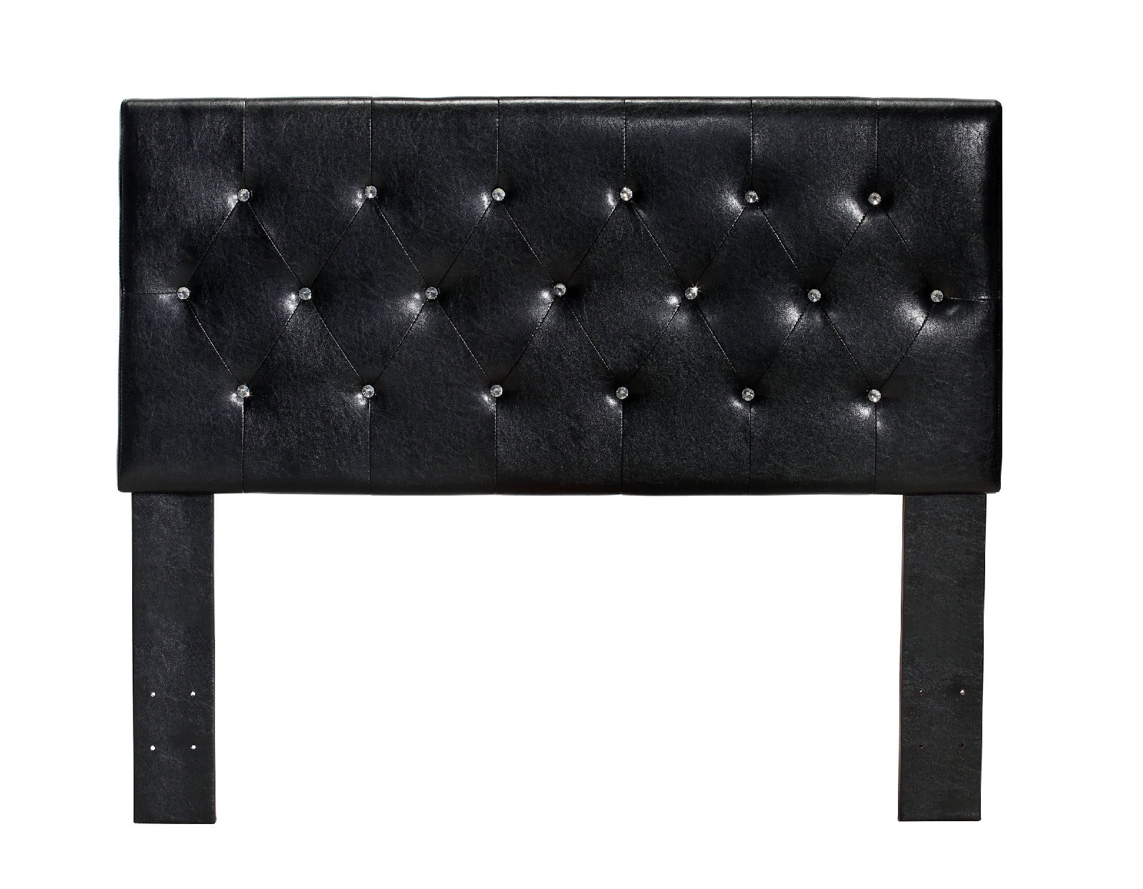 Velen Fabric/Leatherette/Wood Platform Tufted Bed