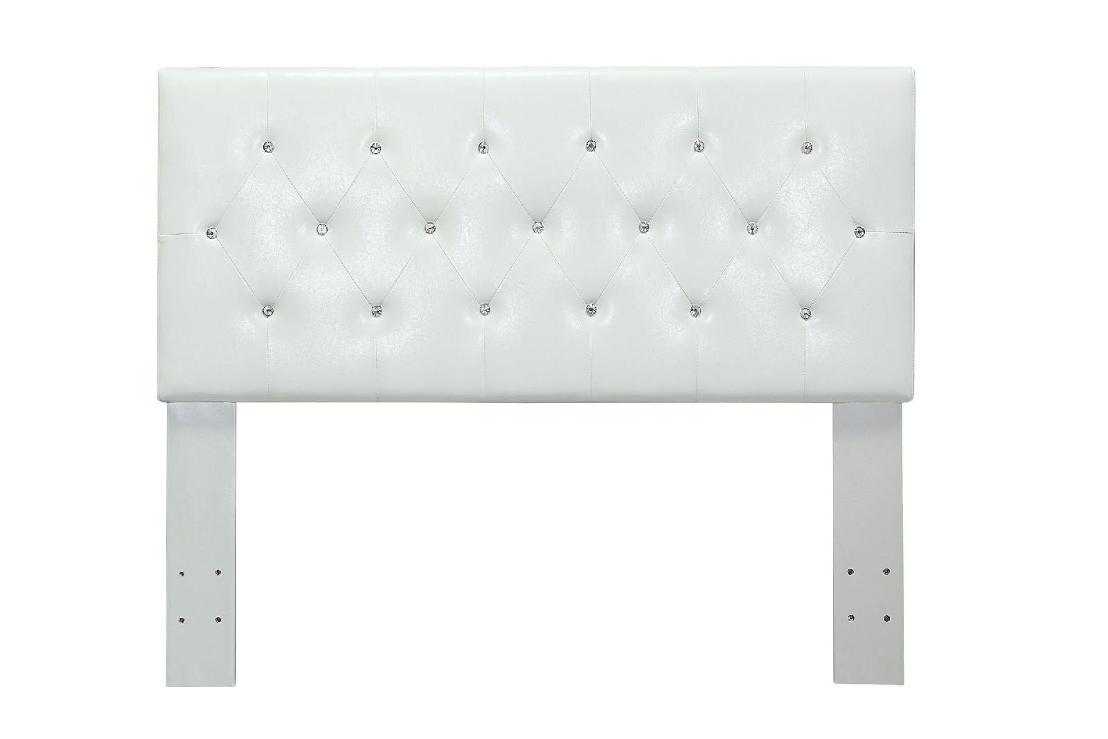 Velen Fabric/Leatherette/Wood Platform Tufted Bed, Full Size
