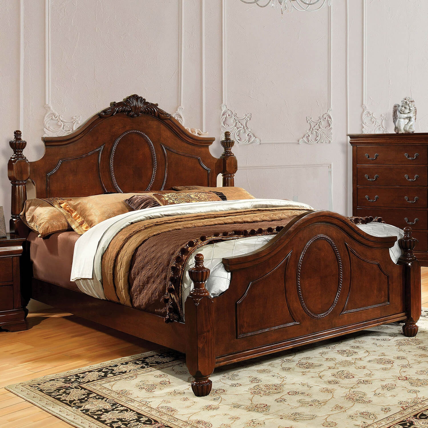 Velda Wood Panel/Low Poster Bed