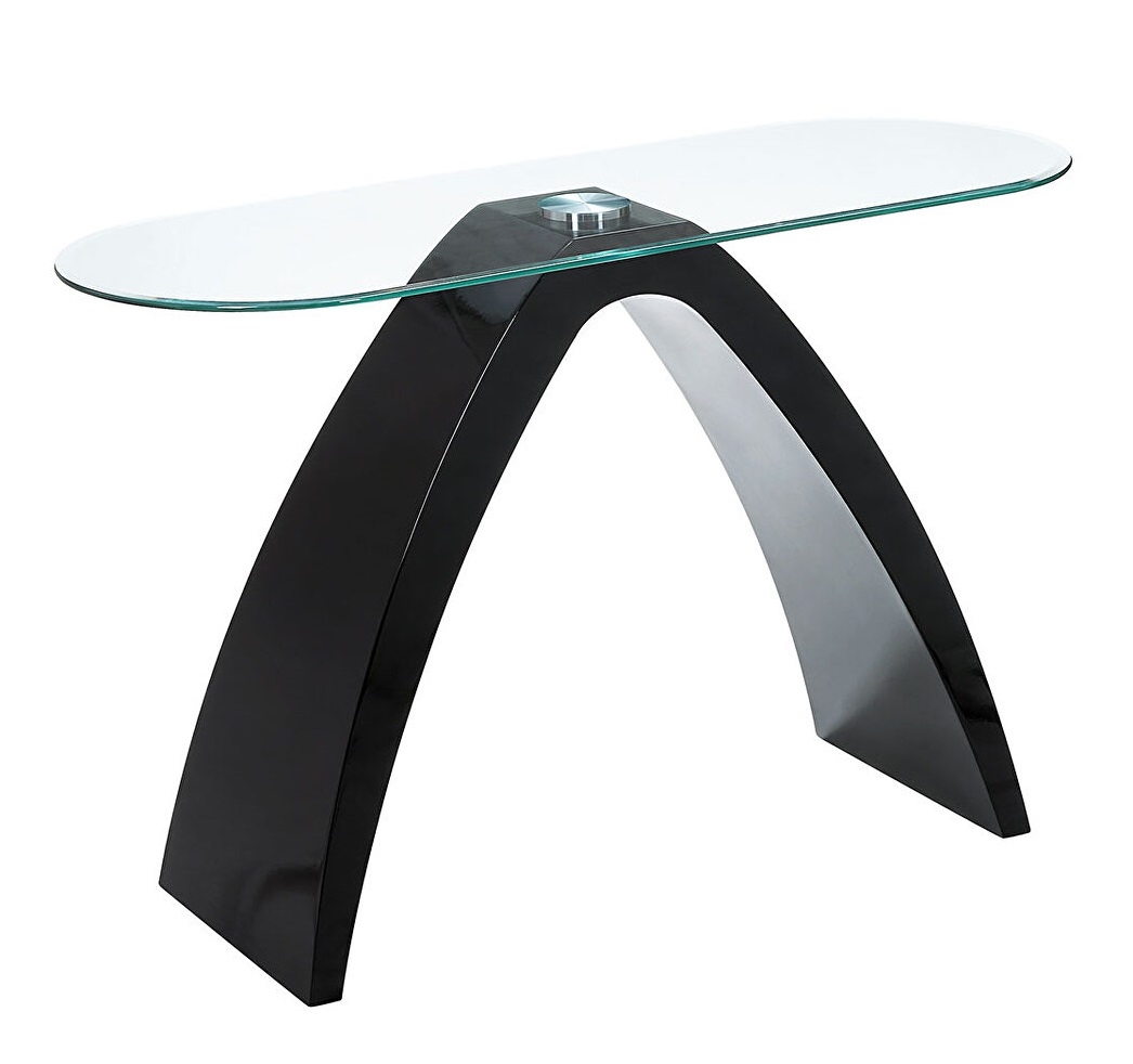 Nahara Glass/Wood Oval Coffee Table Set