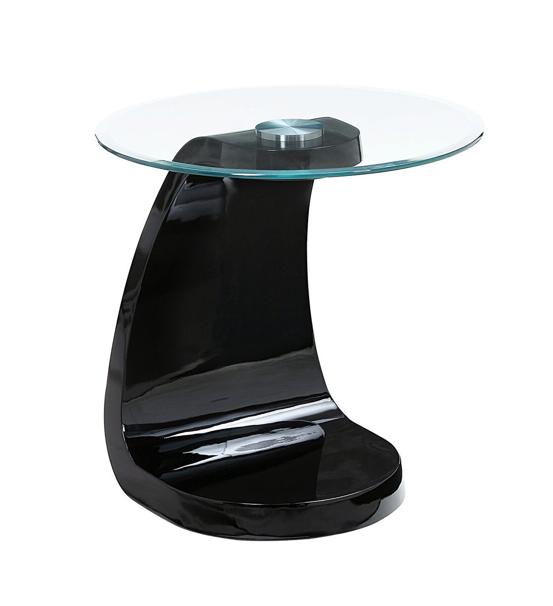 Nahara Glass/Wood Oval Coffee Table Set