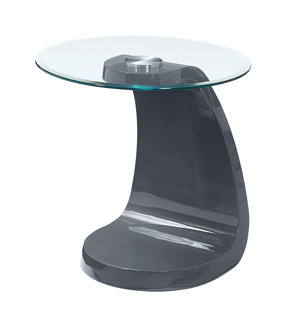 Nahara Glass/Wood Oval Coffee Table Set