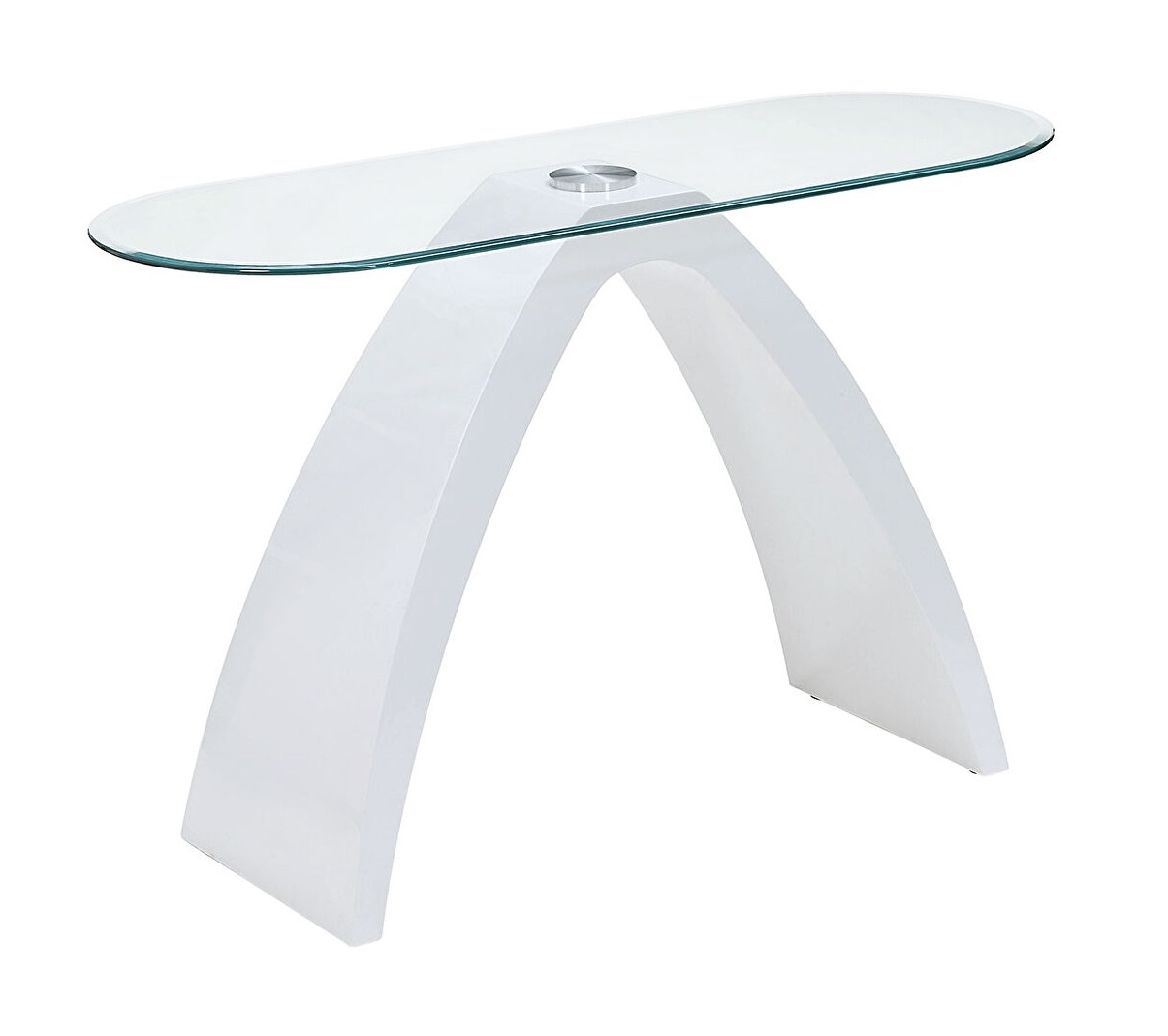 Nahara Glass/Wood Oval Coffee Table Set
