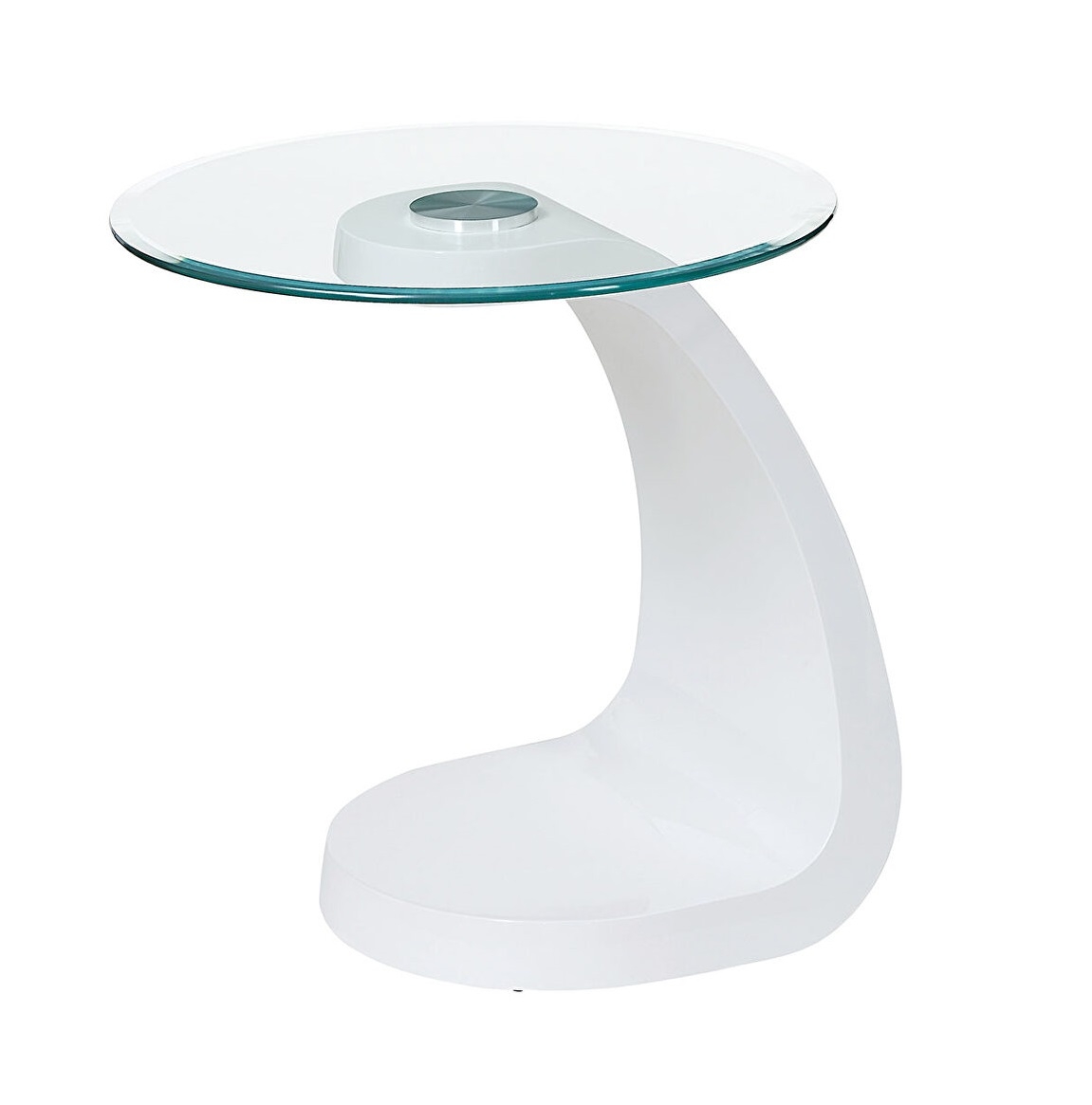 Nahara Glass/Wood Oval Coffee Table Set