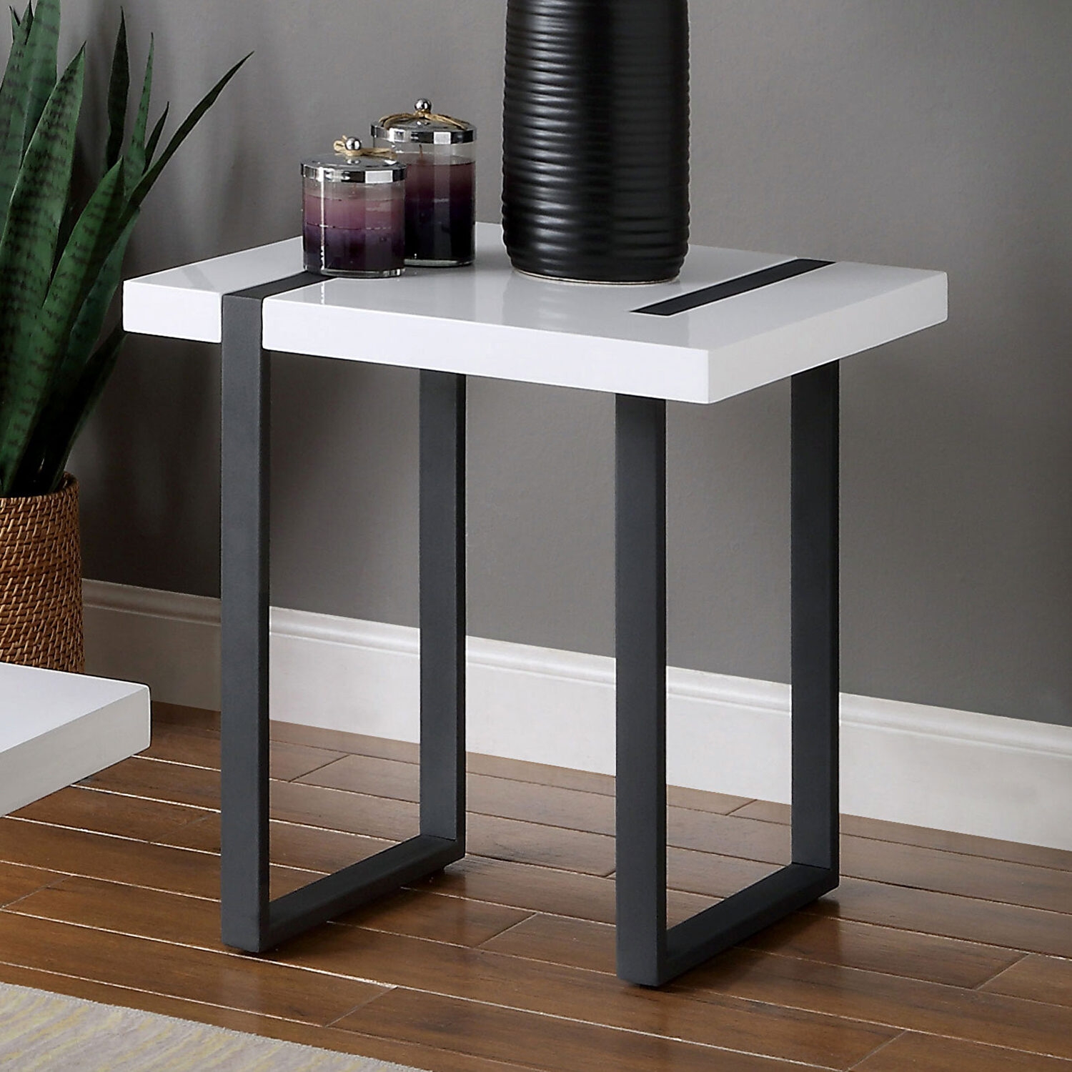 Eimear Lacquer/Metal Coffee Table Set