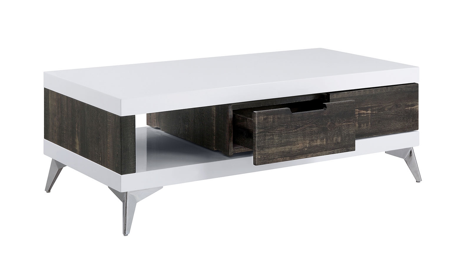 Corinne Wood Glossy Storage Coffee Table Set