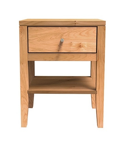 Willamette Wood Nightstand w/Drawer & Open Shelf