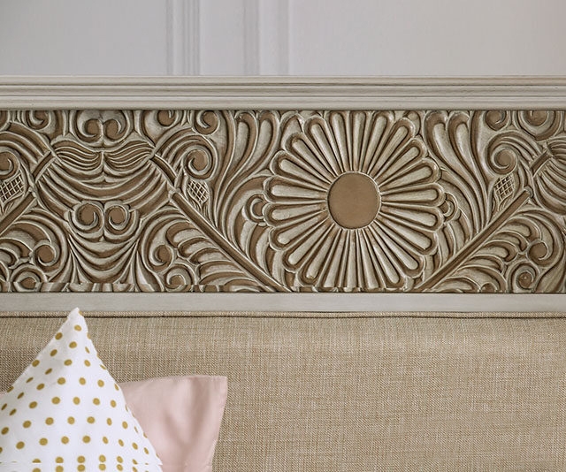 Jakarta Fabric/Wood Platform Bed, Queen Size