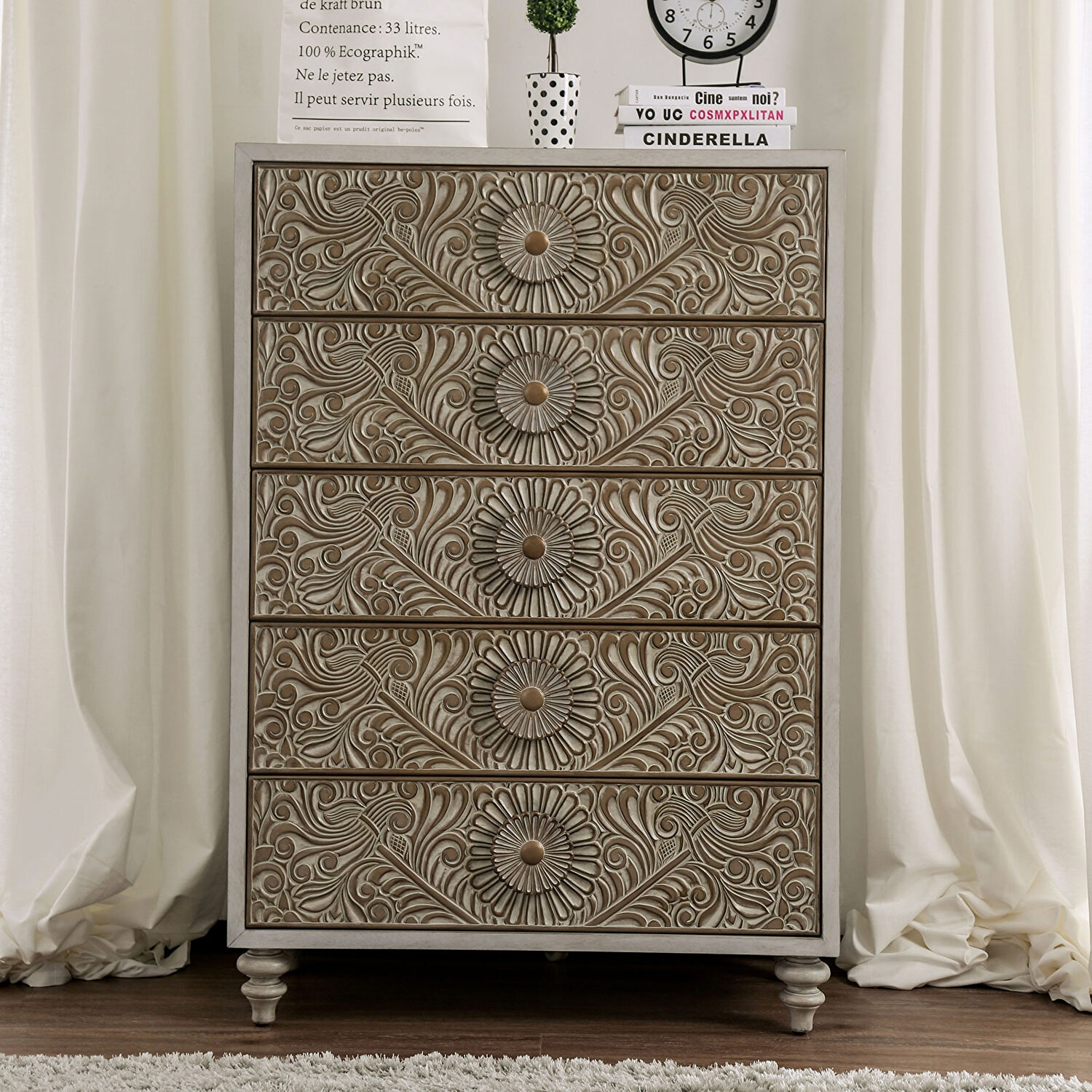 Jakarta Fabric/Wood Platform Bedroom Set
