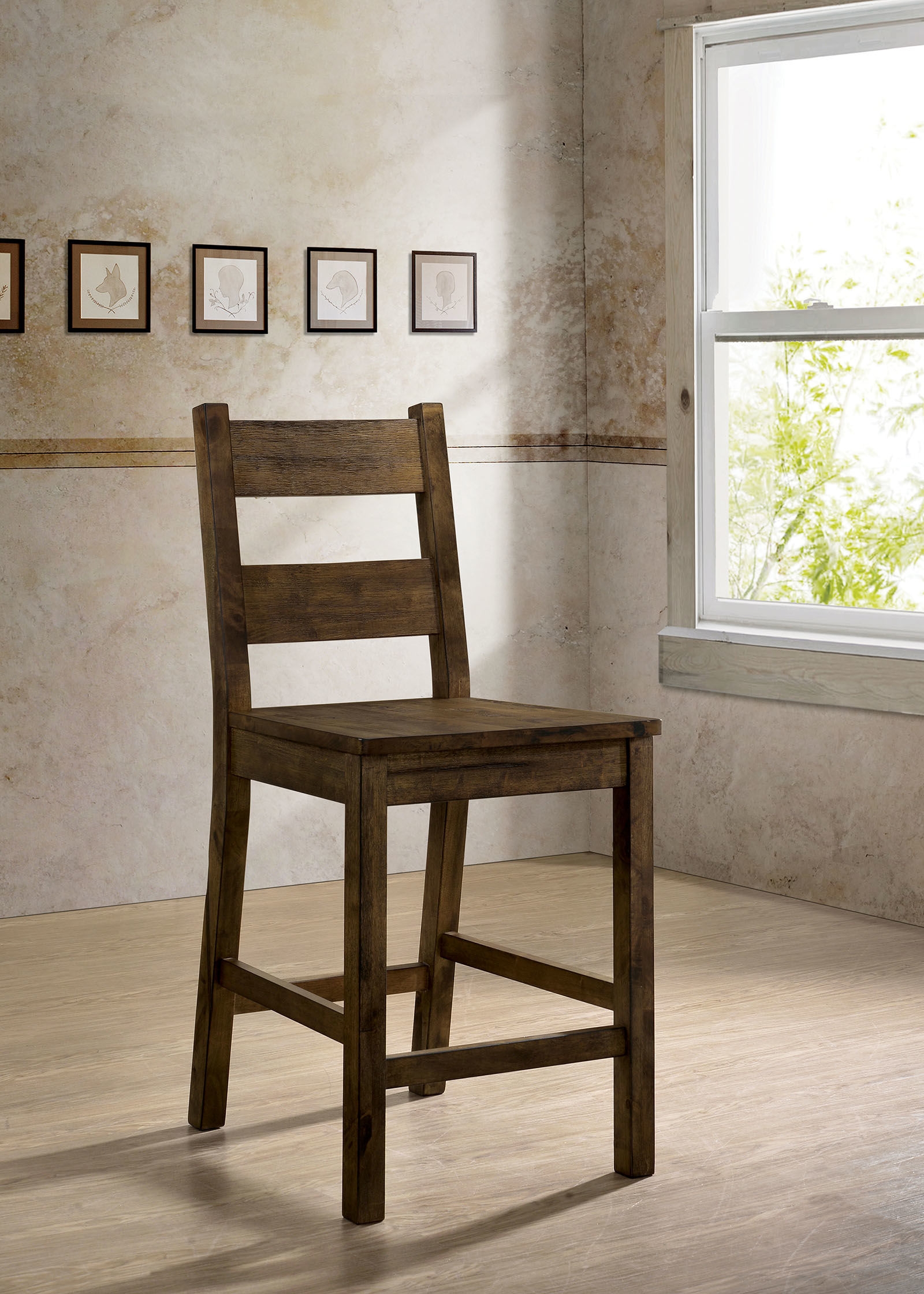 Kristen Wood Square Counter Height Dining Set