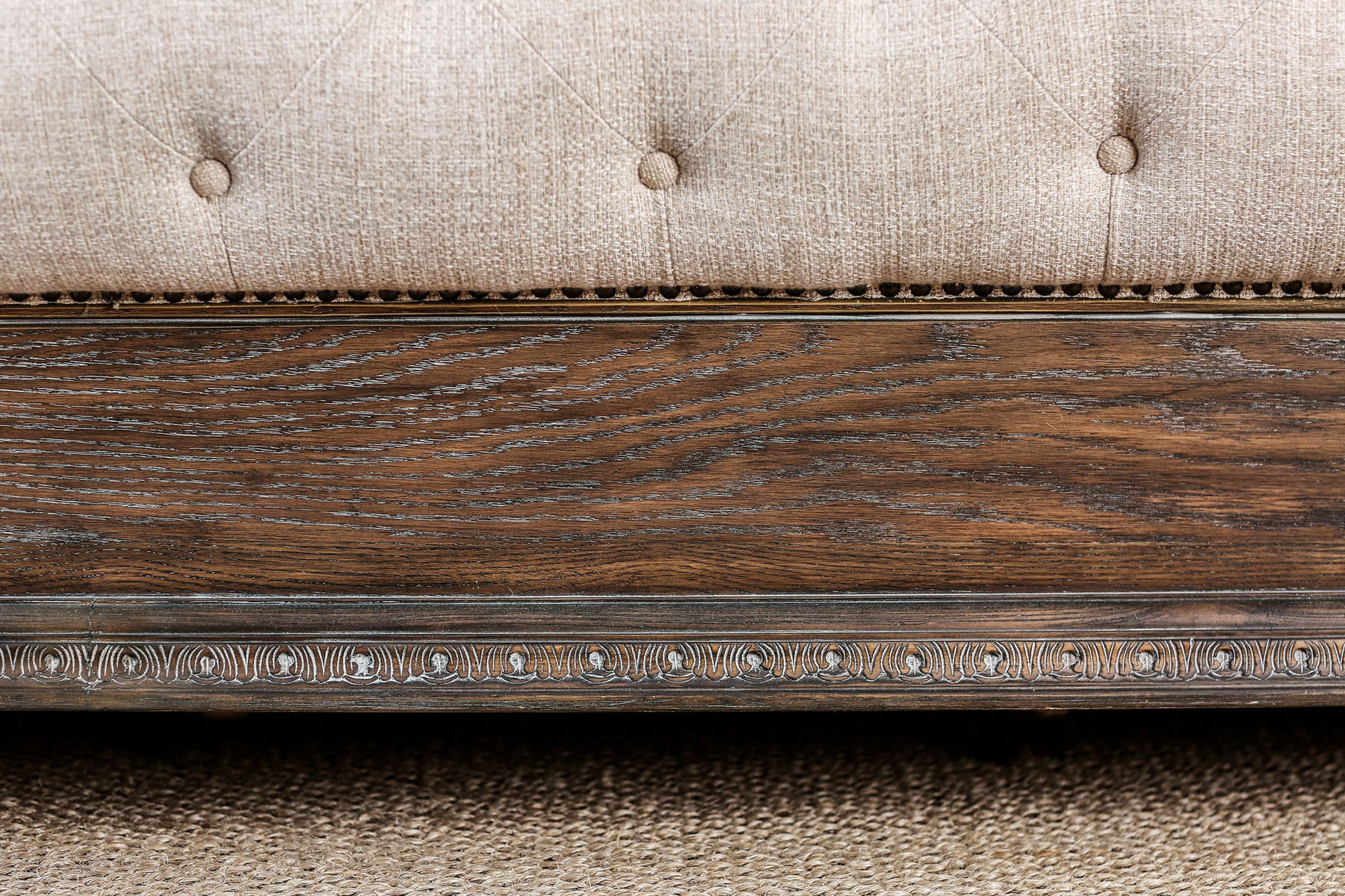 Lysandra Fabric/Wood Tufted Sleigh Bed, Eastern King Size