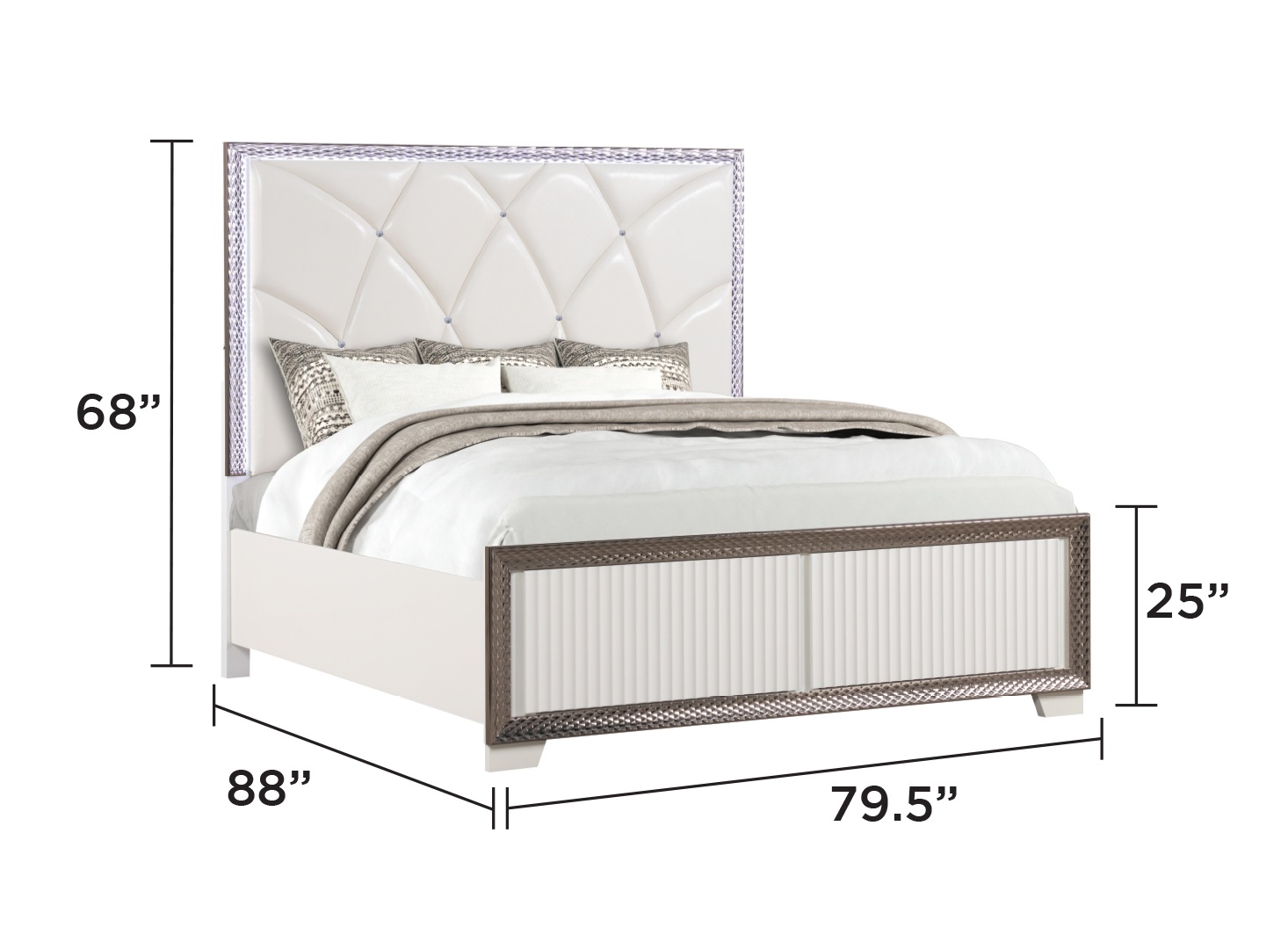 KIGFTSOD Contemporary Style 2-Drawer Nightstand Made