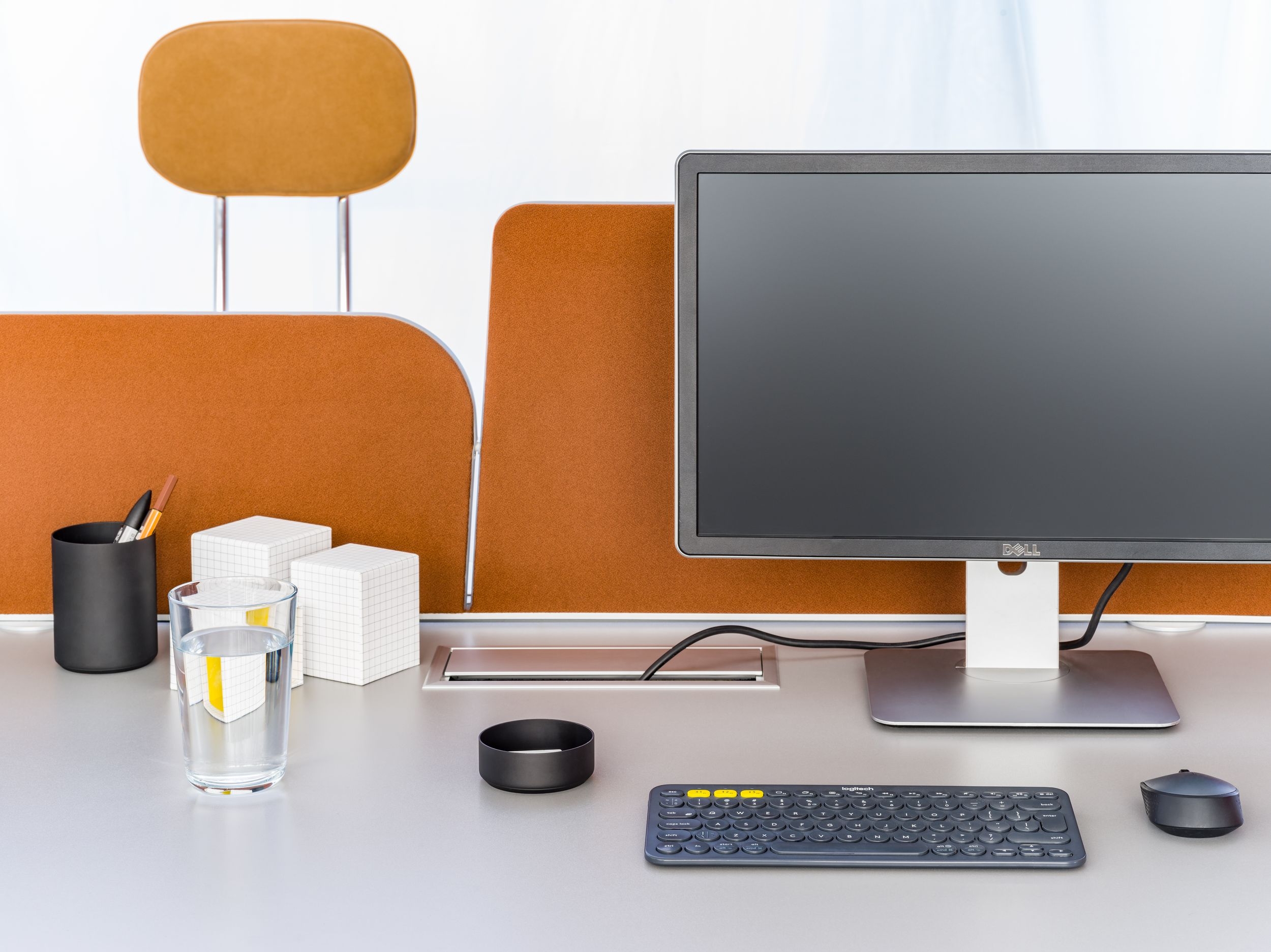 Twin Irregular Shape Acoustic Fabric Screen for Desk Bench