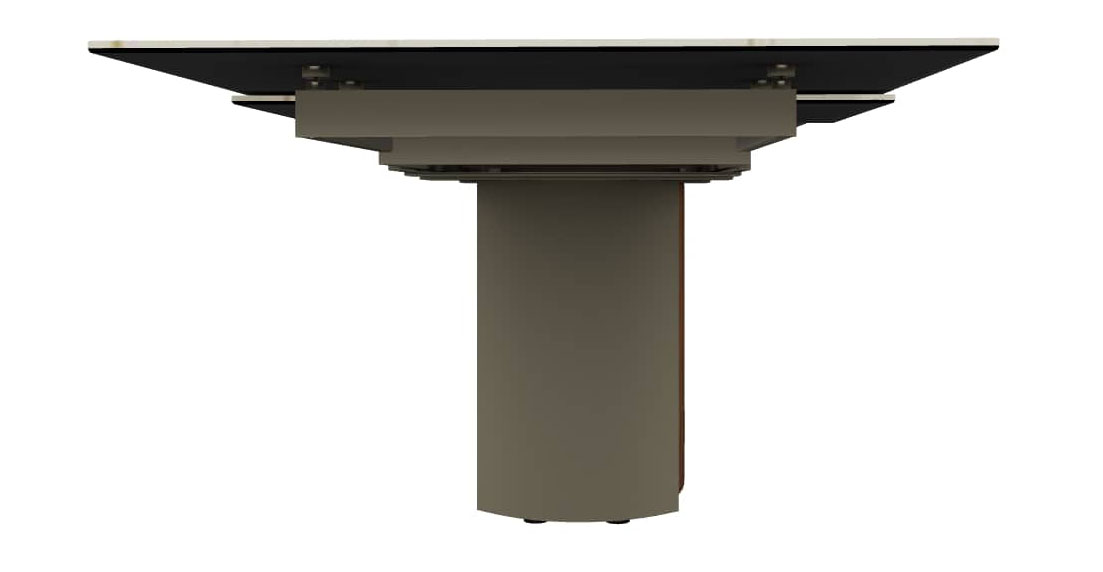 Yoroi Metal/Ceramic/Veneer Rectangular Extendable Dining Table
