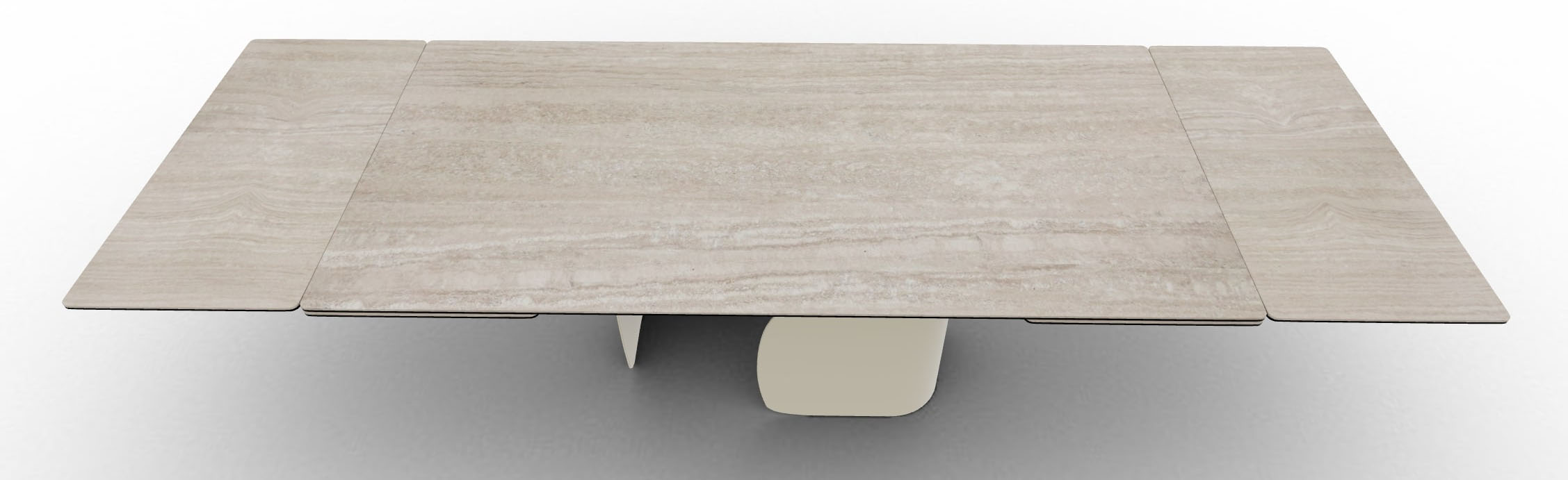 Twins Metal/Ceramic Rectangular Extendable Dining Table