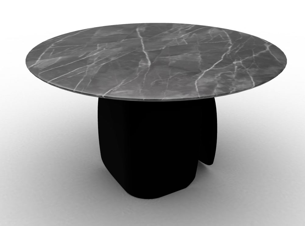 Twins Metal/Ceramic Round Dining Table