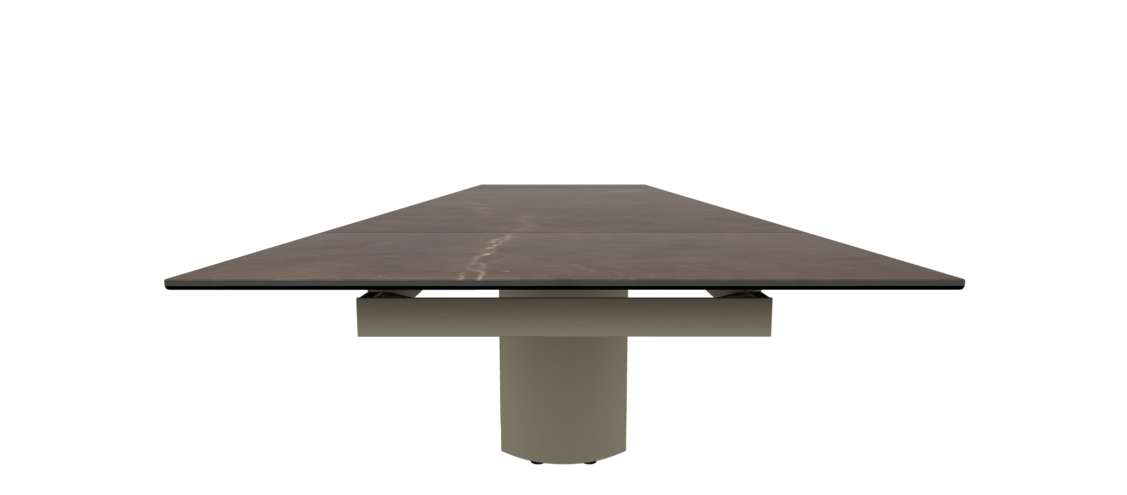 Yoroi Metal/Ceramic/Veneer Rectangular Extendable Dining Table