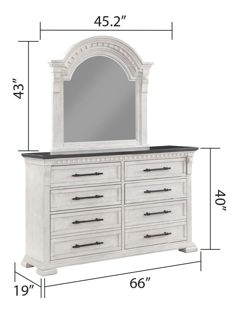 Faith 8-Drawer Wood Veneer Dresser