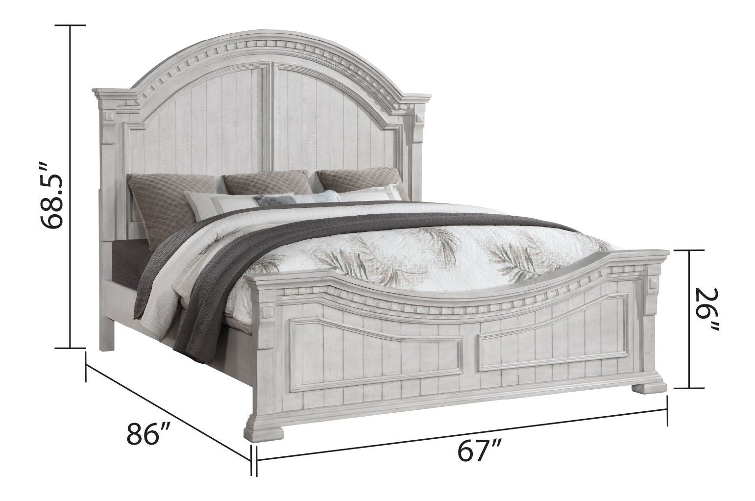 Faith Wood Veneer Queen Size Bed
