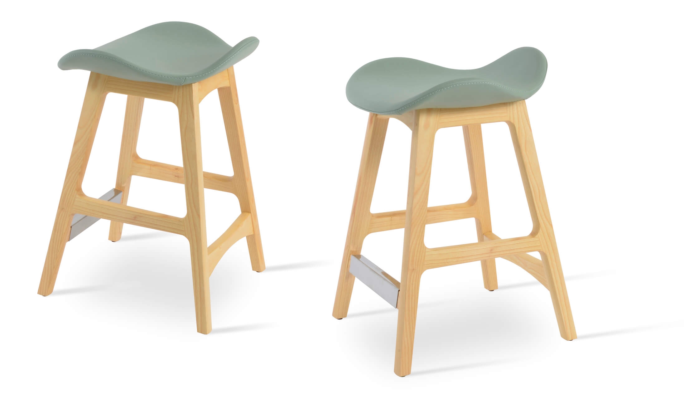 Falcon PU PR Wood Counter Stool
