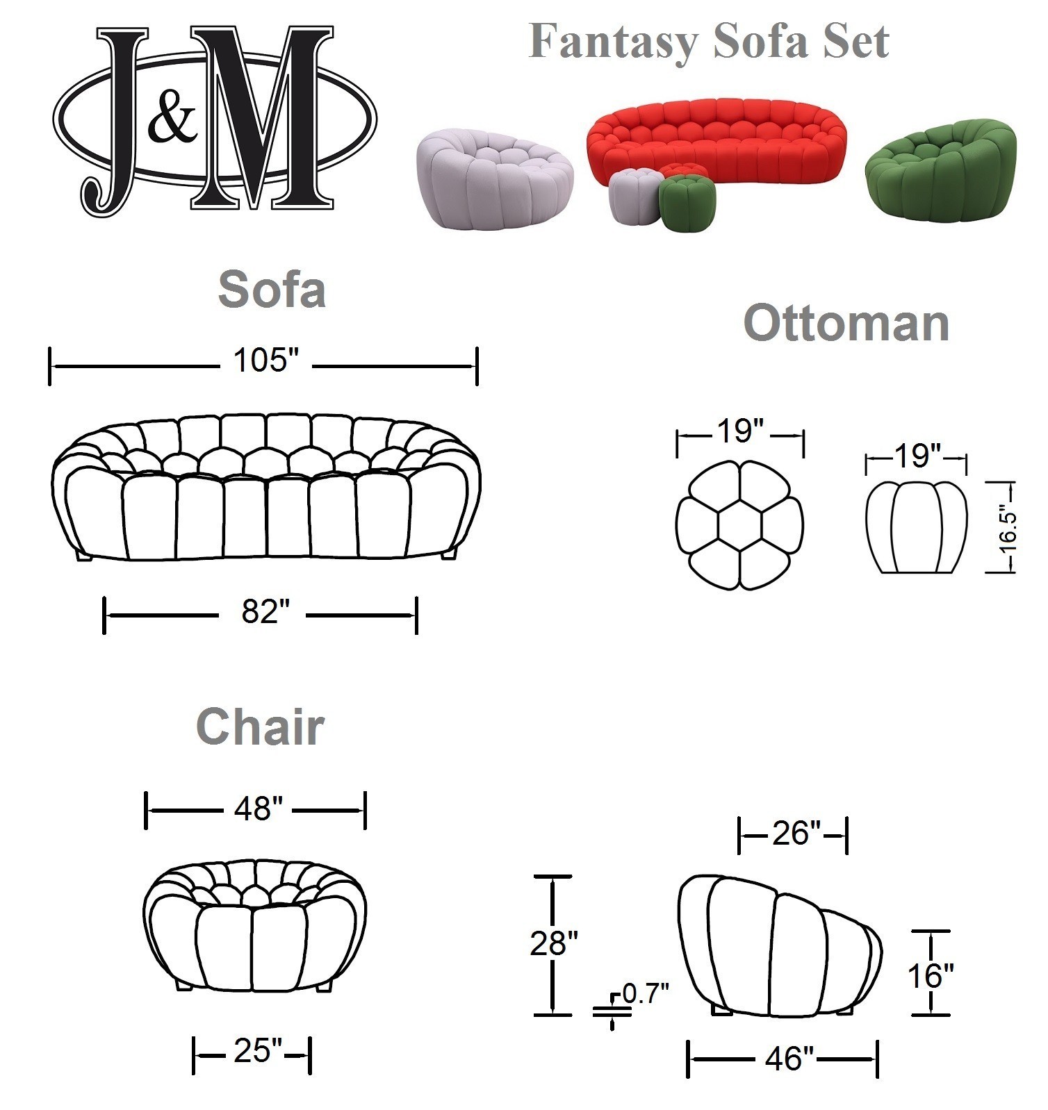 Fantasy Fabric Sofa