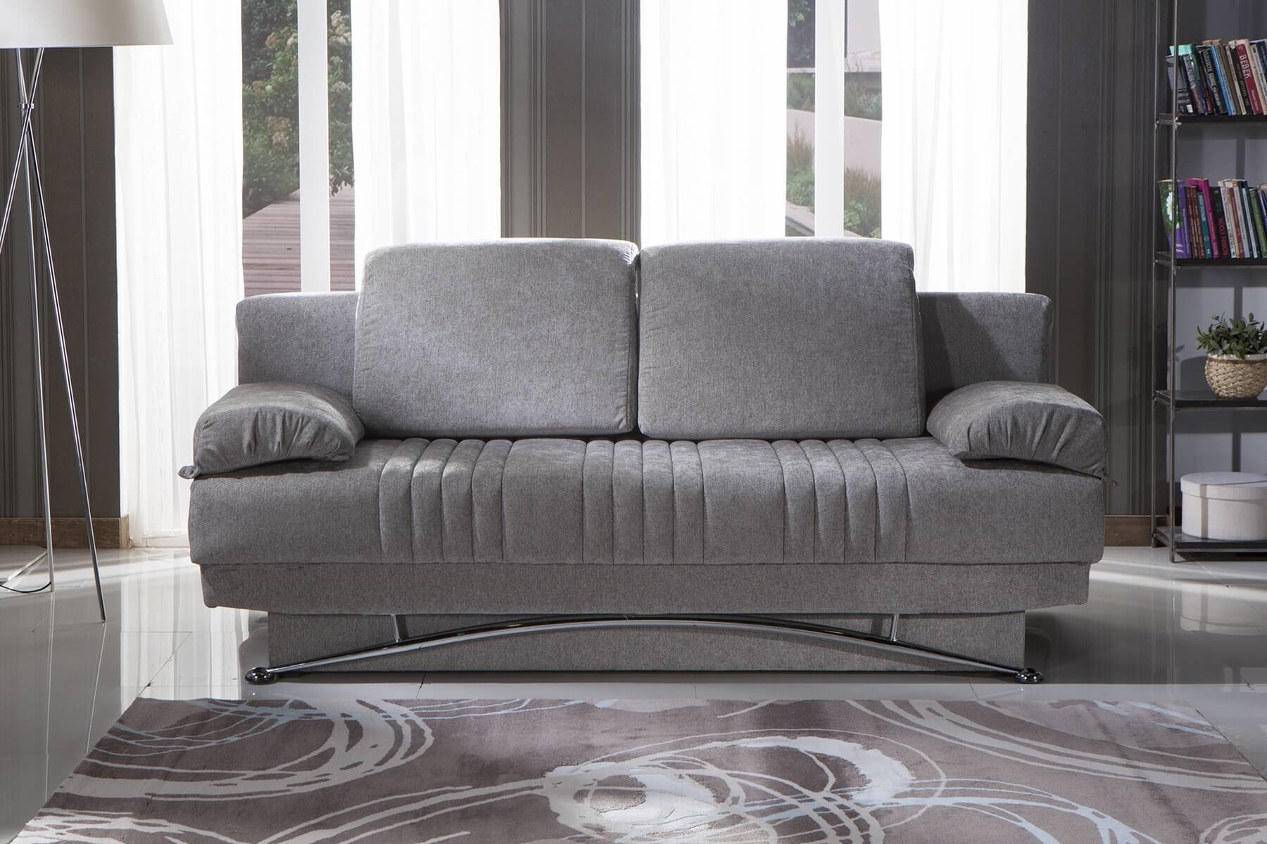 Fantasy Chenille Fabric Storage Sleeper Sofabed