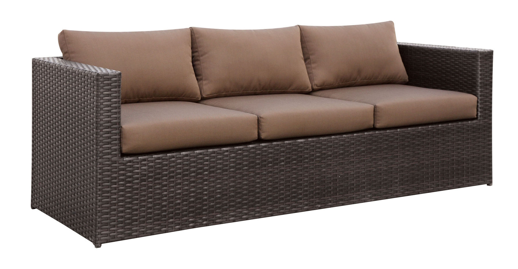 Olina 5-Piece Polyester/Faux Rattan Patio Sofa Set
