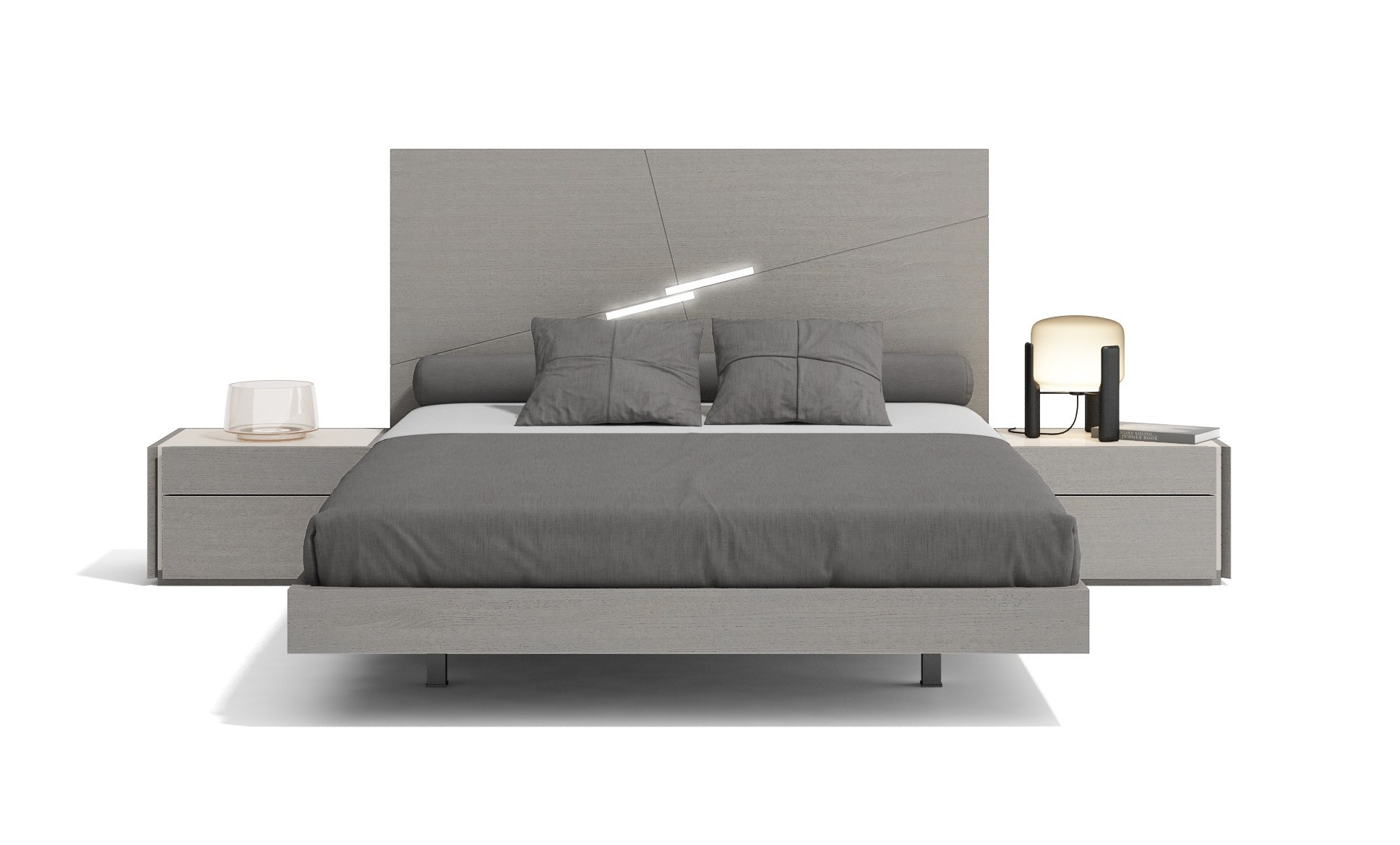 Faro Premium Bedroom Set in Grey