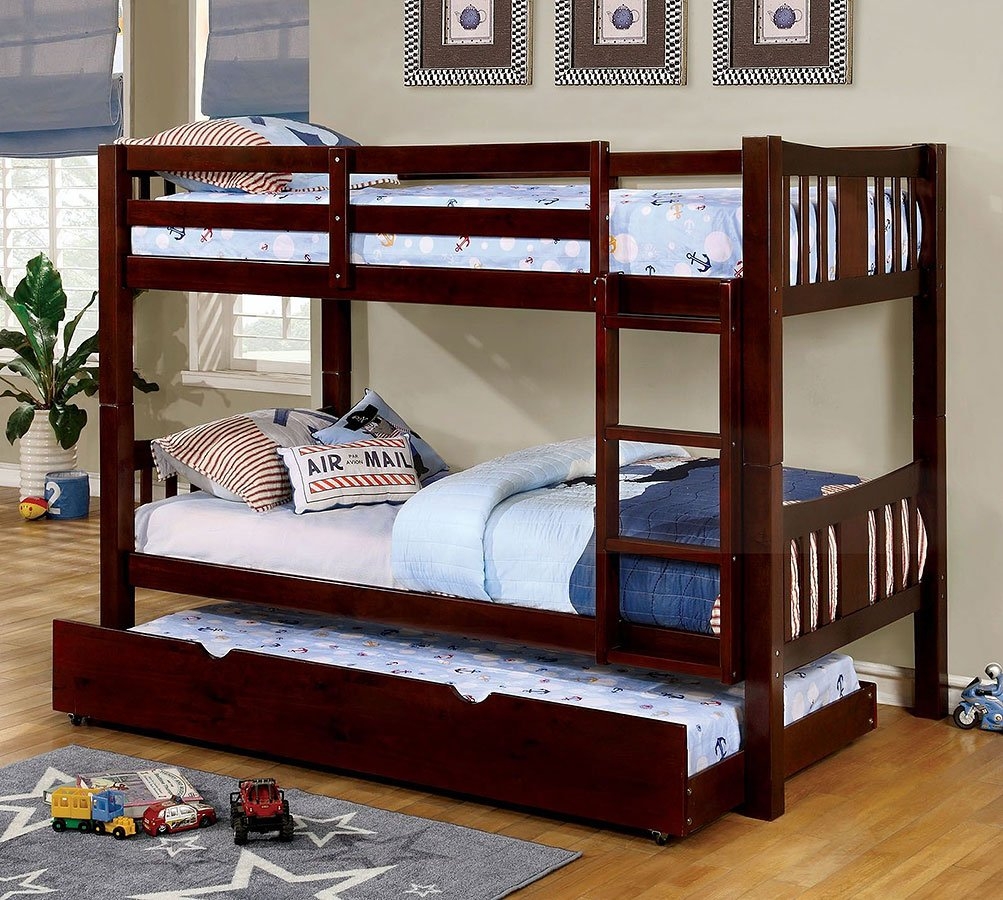 Cameron Wood Bunk Bed, Twin/Twin Size