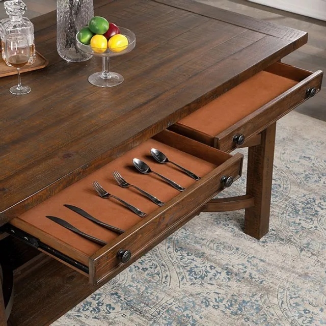 Fredonia Wood Storage Counter Height Dining Set