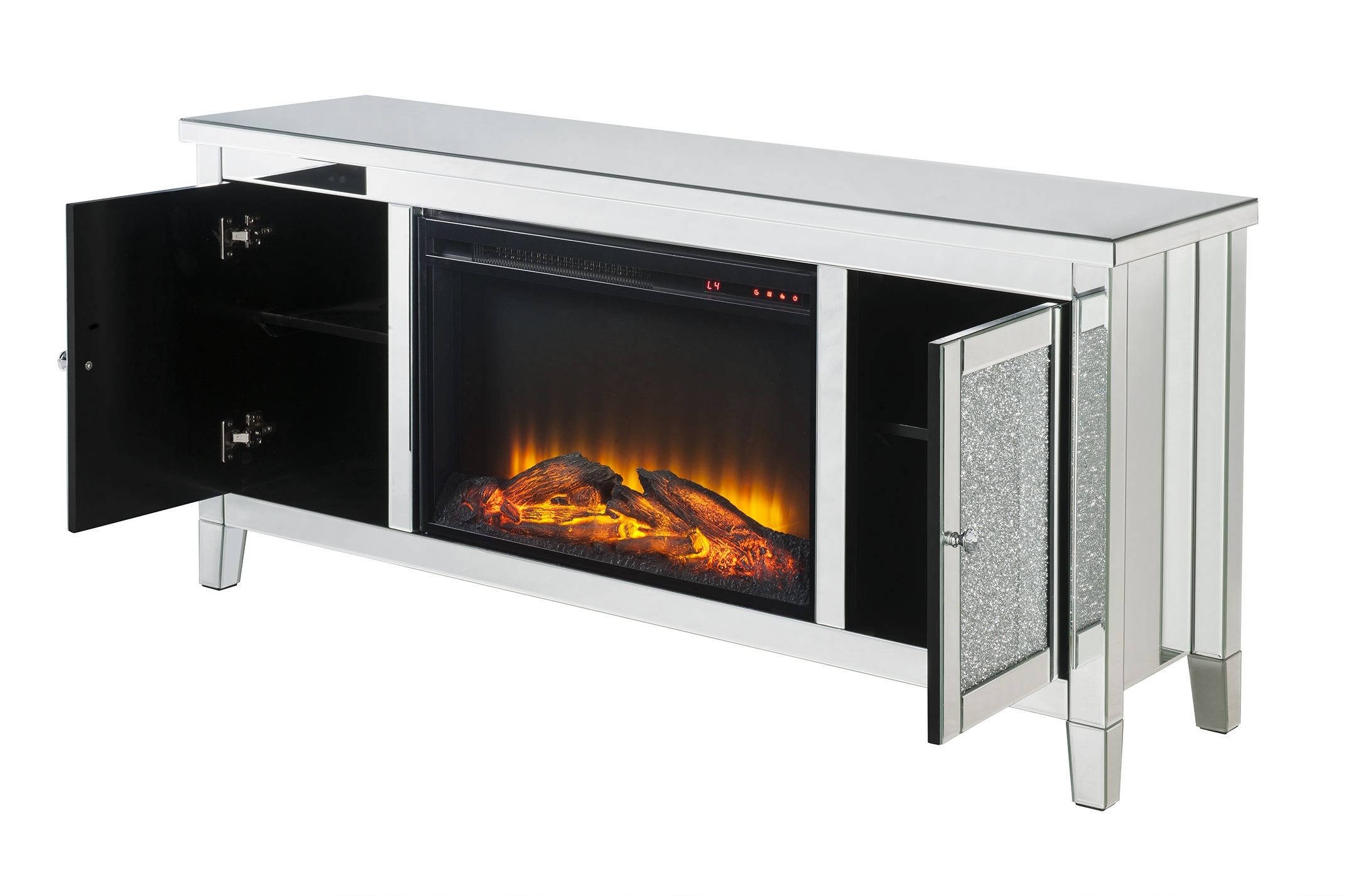 SM Mirrored TV Console w/2 Doors