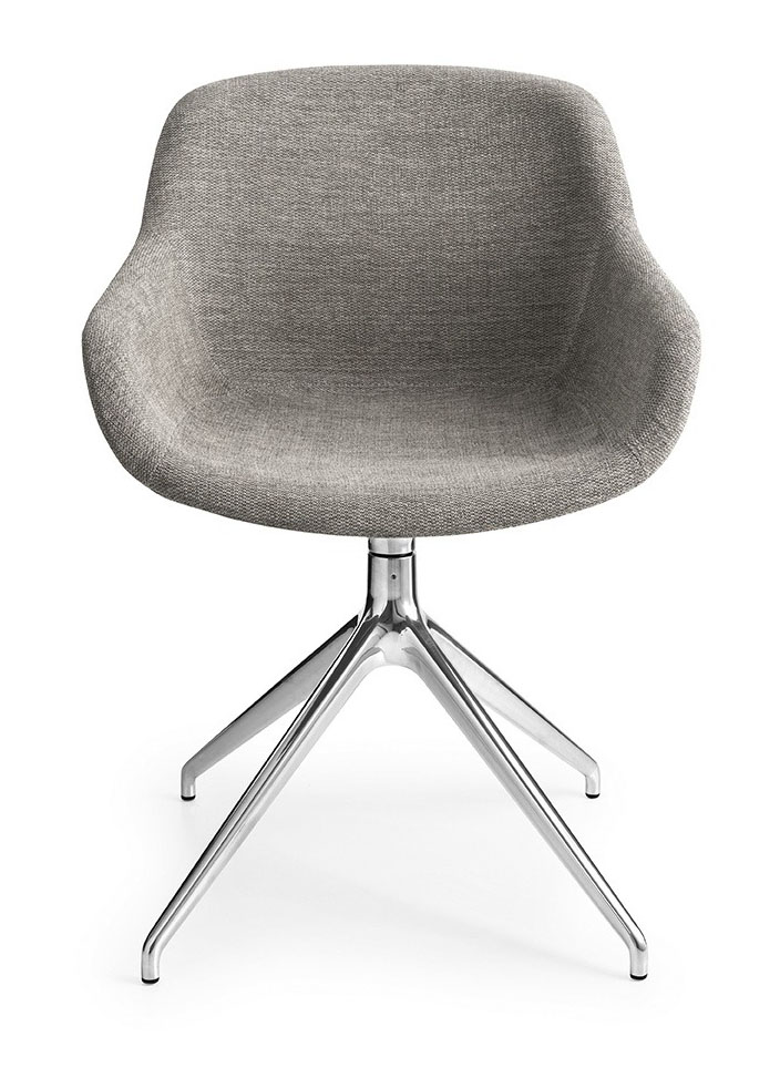 Igloo Fabric/Metal Customizable Dining Armchair w/180° Swivel/Return