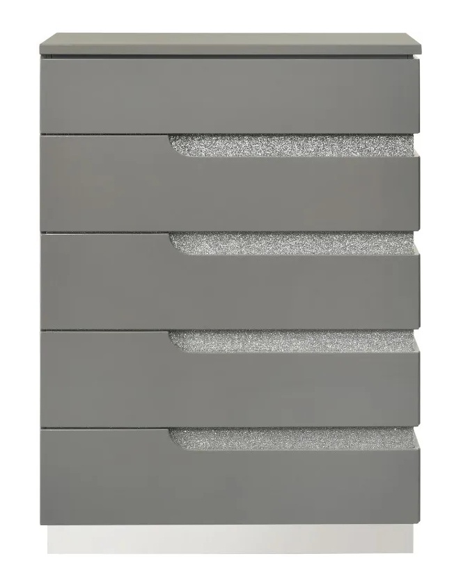 SM Paradox Gloss Laminate Chest w/5 Drawers