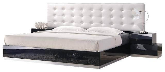 Milan Modern Leatherette Platform Bed