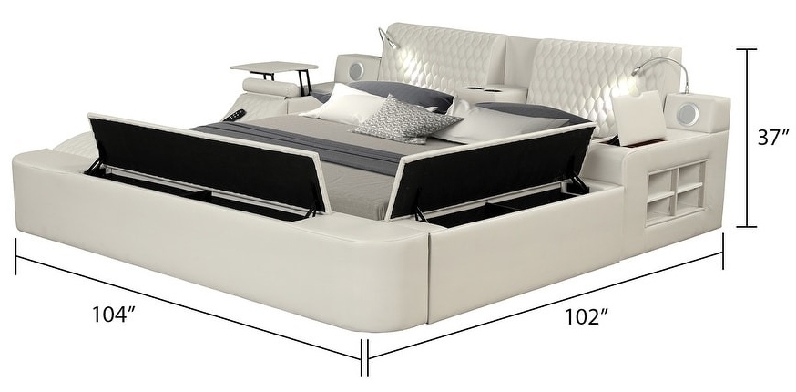 Galaxy Home Furnishings Zoya King Size Ice Bed Information