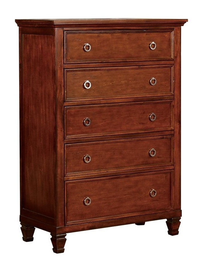 SM Tamarack Wood Panel Bedroom Set, Queen Size