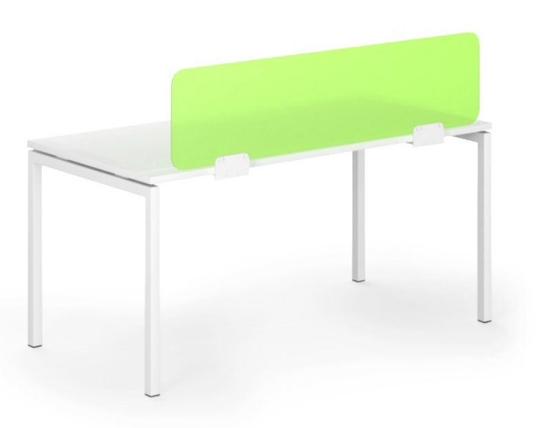 Nova Plexiglas Desk Screen w/Fittings for 47.2" HPL Desk Bench