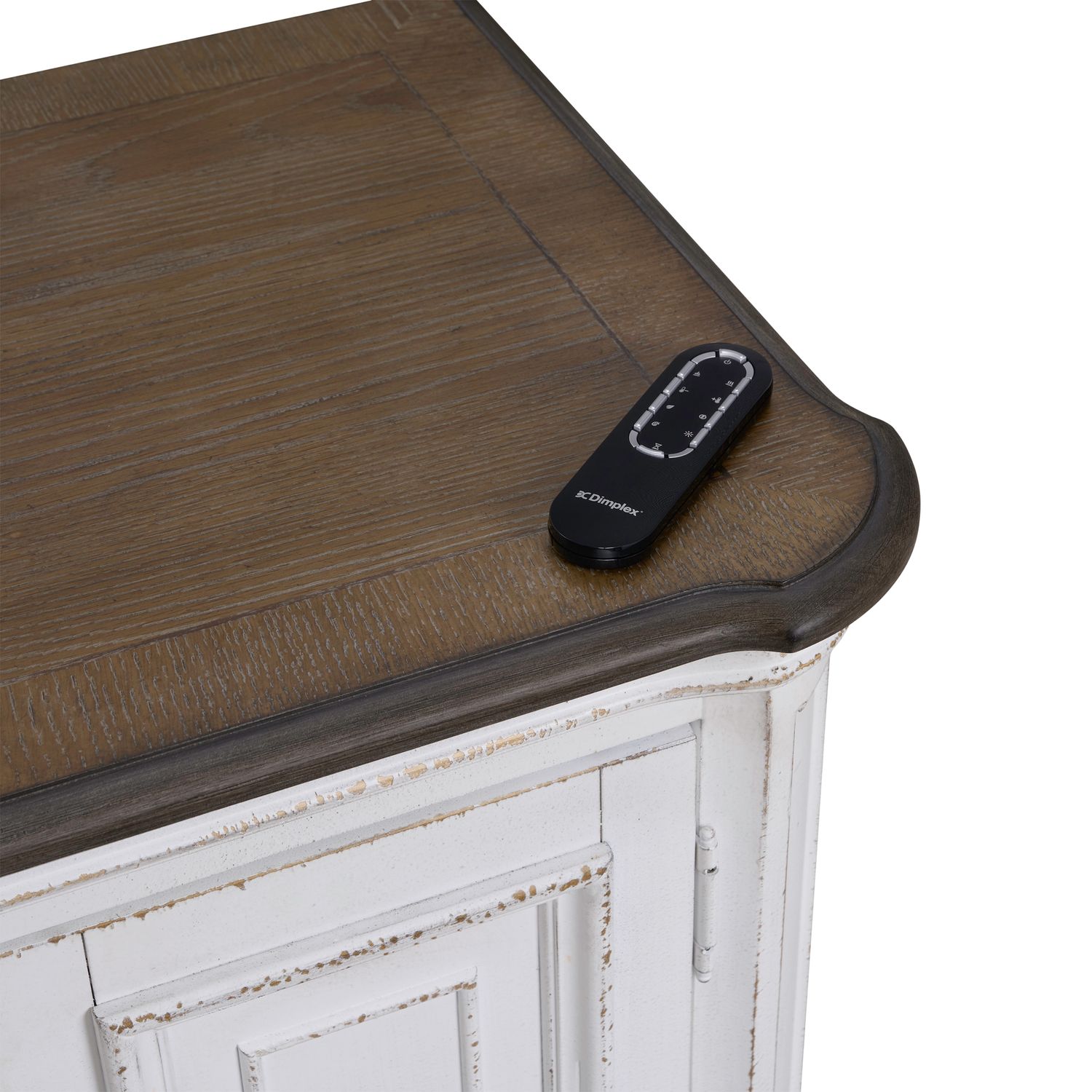 244 82-inch Wood TV Console w/Firebox Insert & 2 Doors