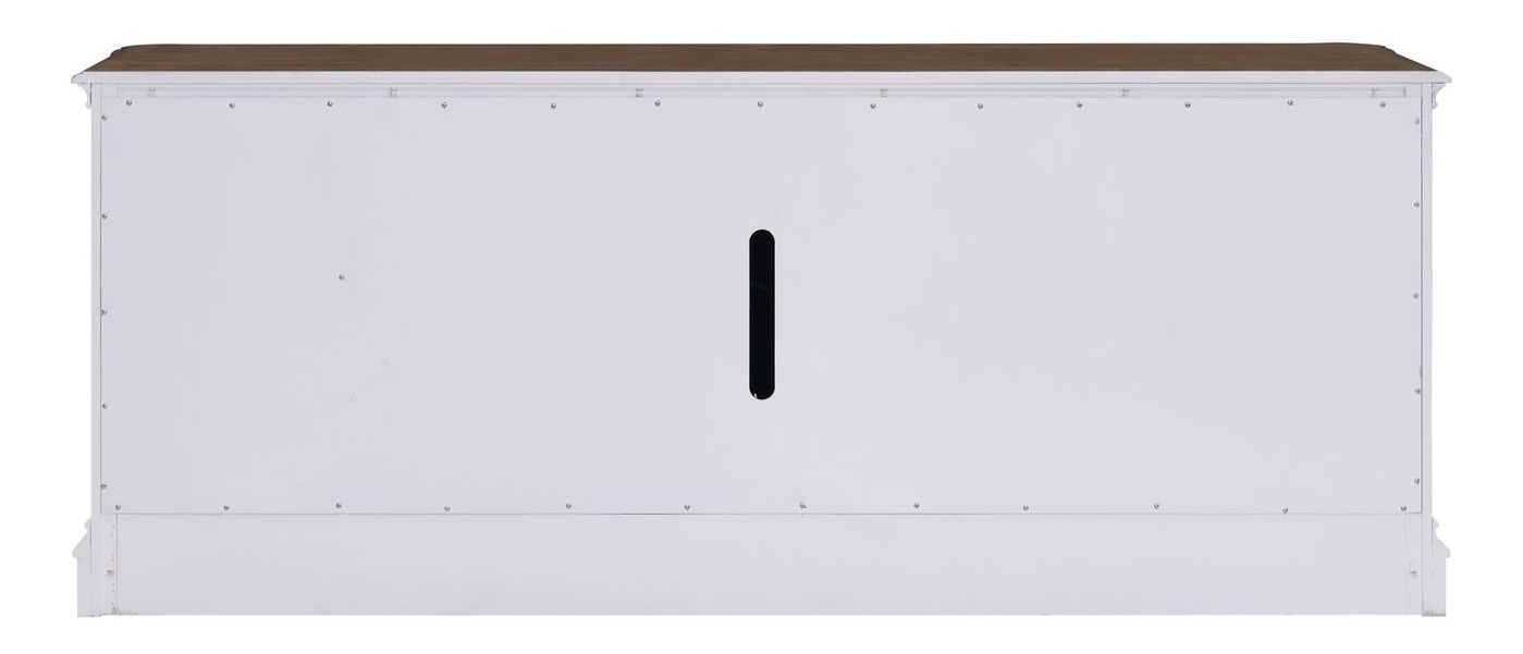 244 82-inch Wood TV Console w/Firebox Insert & 2 Doors