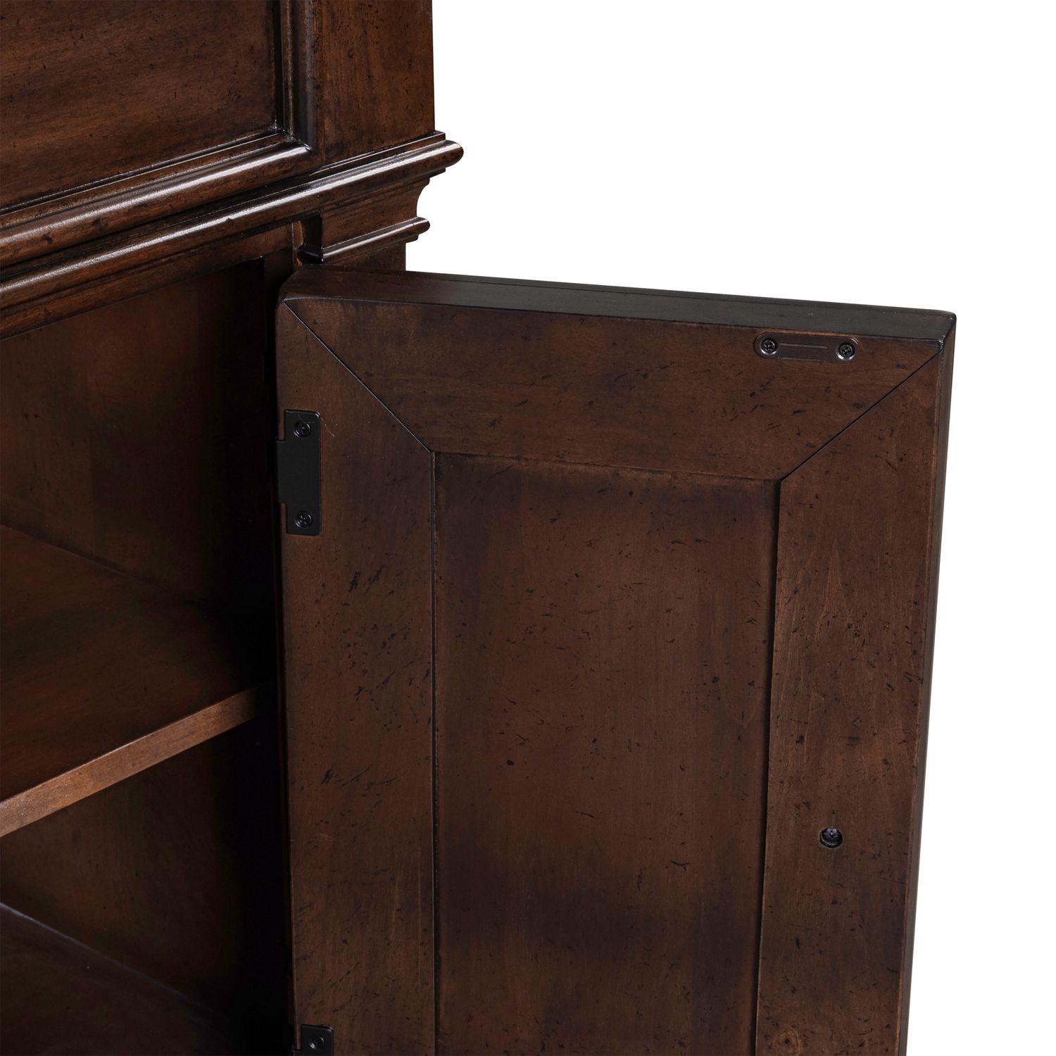 512 84-inch Wood 3-Drawer TV Console w/Firebox Insert & 2 Doors