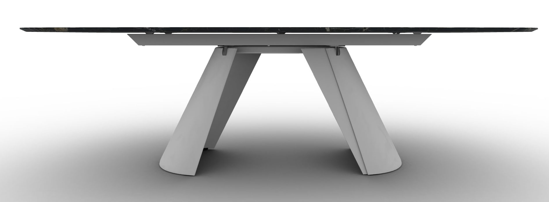 Apian W98.4-inch Ceramic/Metal Customizable Elliptical Dining Table