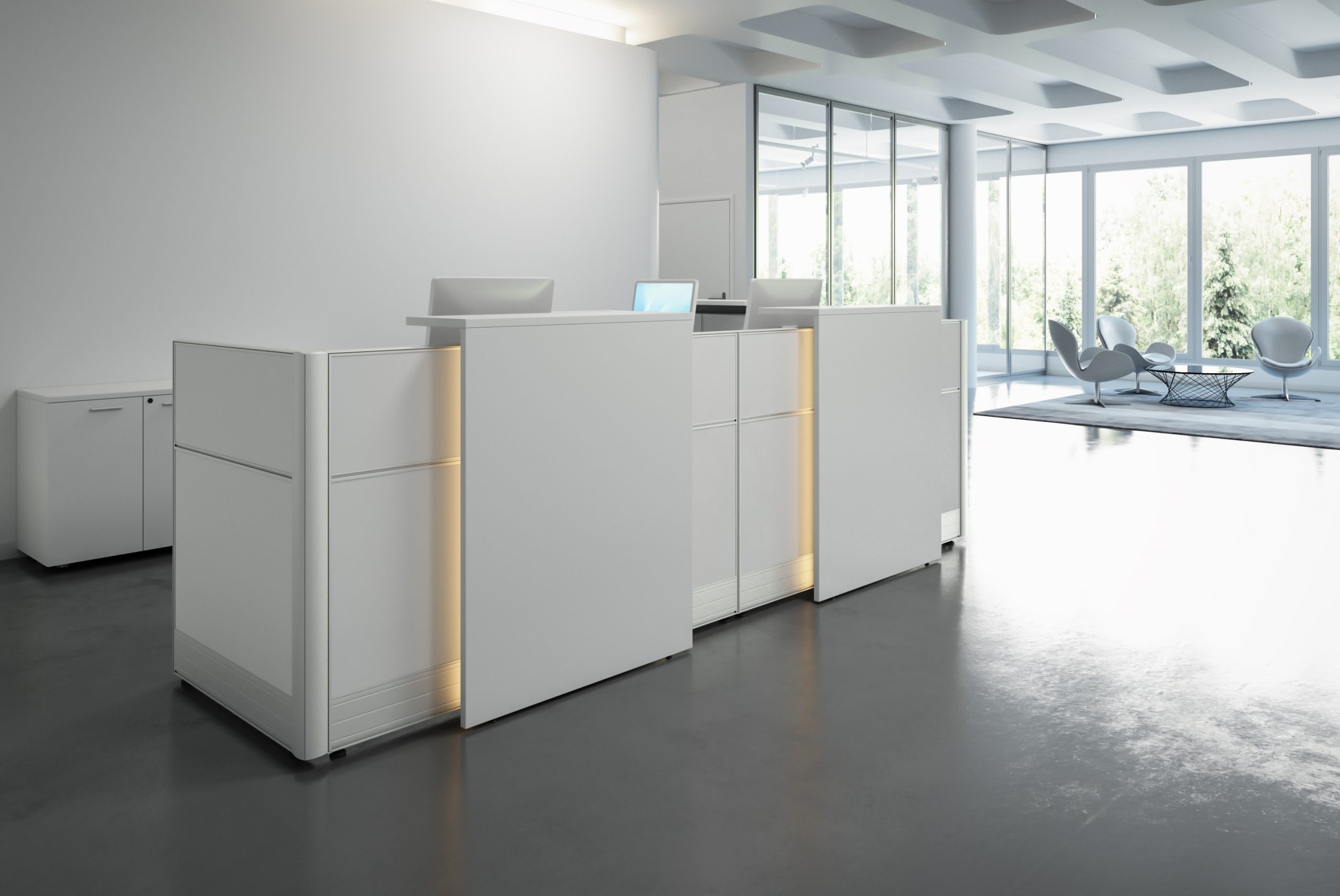 Kansole Flex 130" Straight Reception Desk