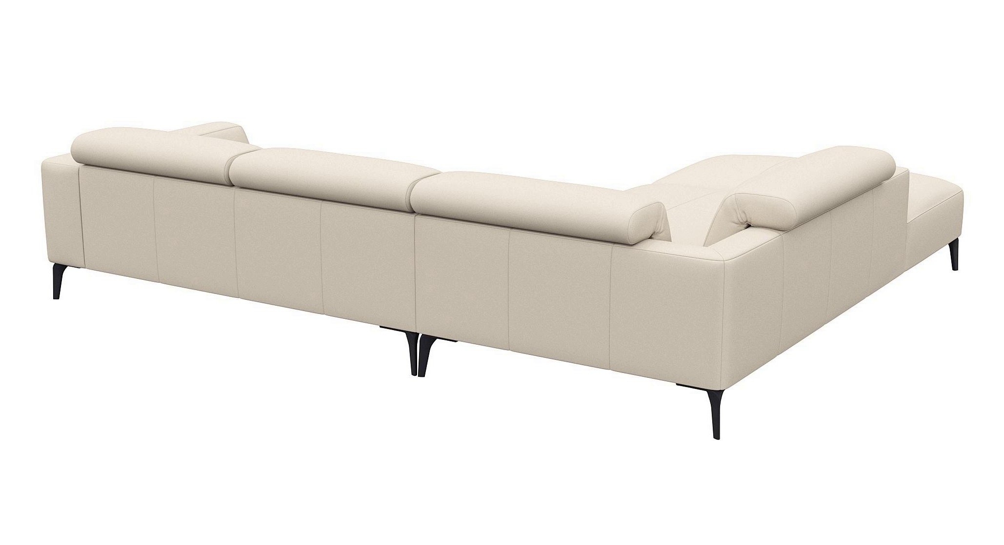 Luzzi 116" Premium Italian Leather Left Arm Chaise Sectional