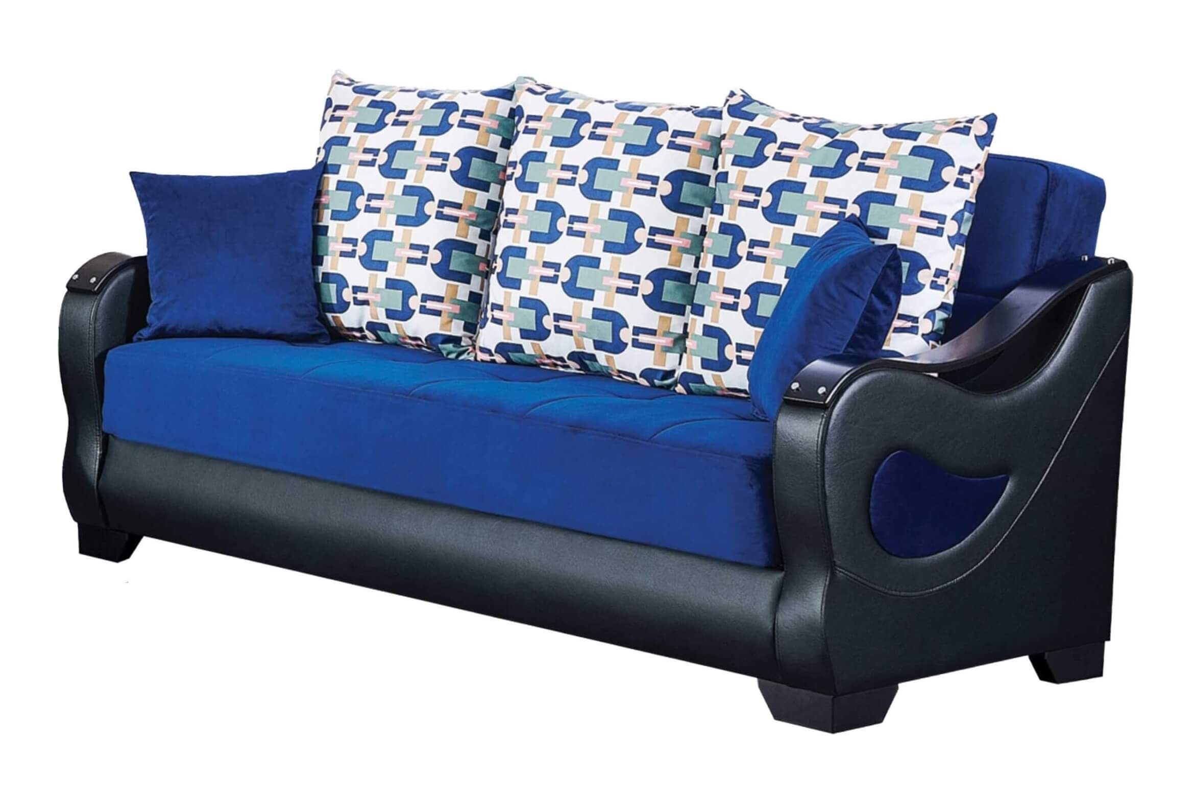 Florida Fabric/Leatherette Storage Sleeper Living Room Set